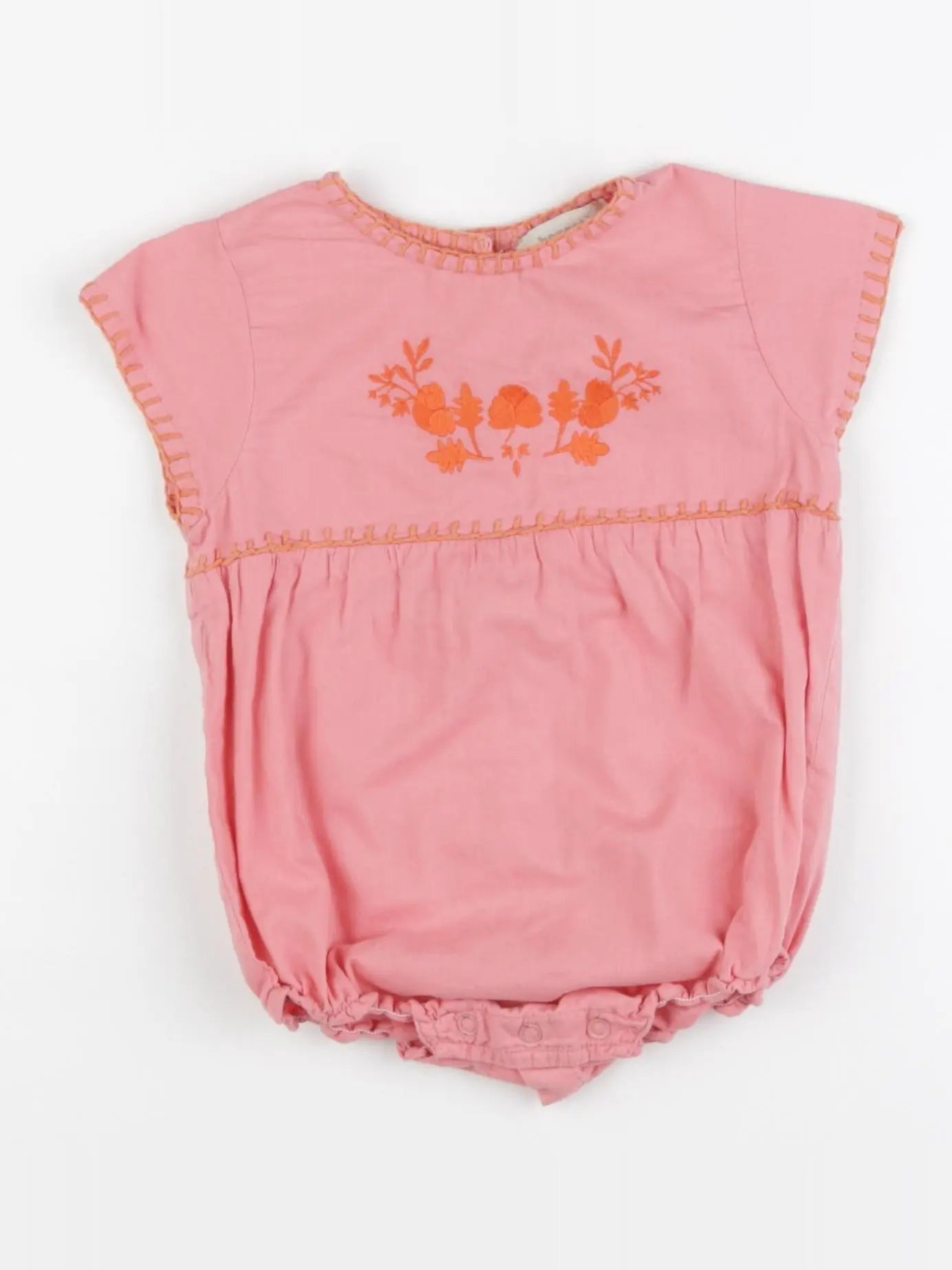 Bonnet à Pompon - combinaison rose - 12 mois