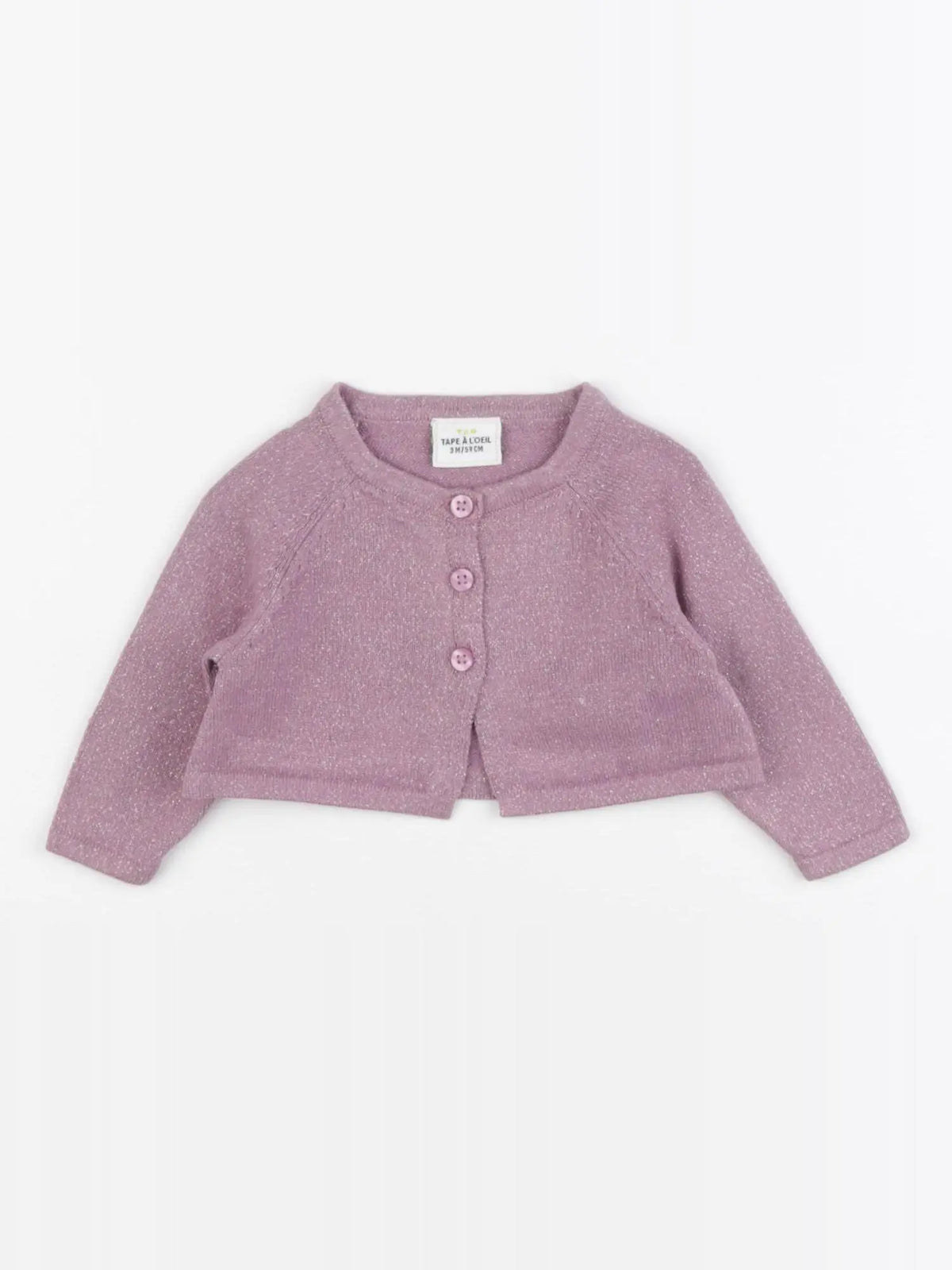 Tape à l'oeil - gilet violet - 3 mois