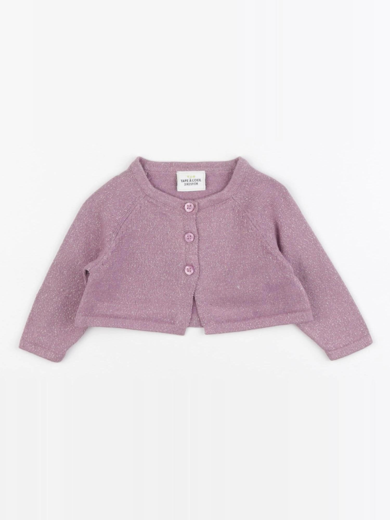 Tape à l'oeil - gilet violet - 3 mois