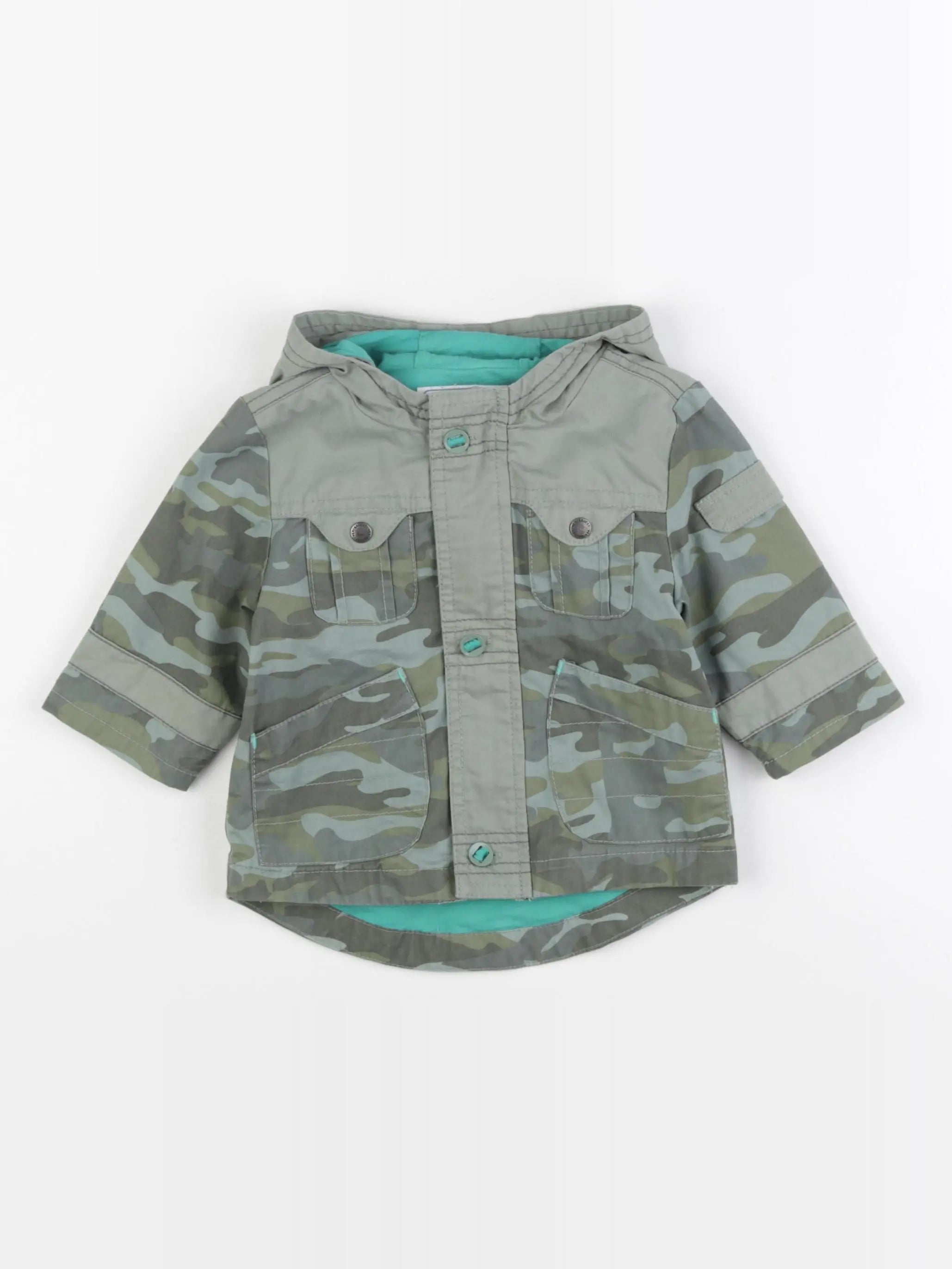 Vertbaudet - veste vert - 9 mois