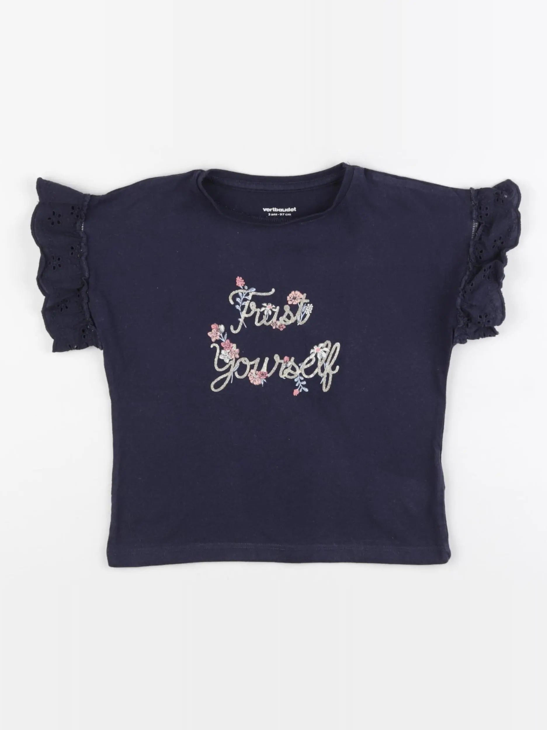 Vertbaudet - tee-shirt bleu - 3 ans