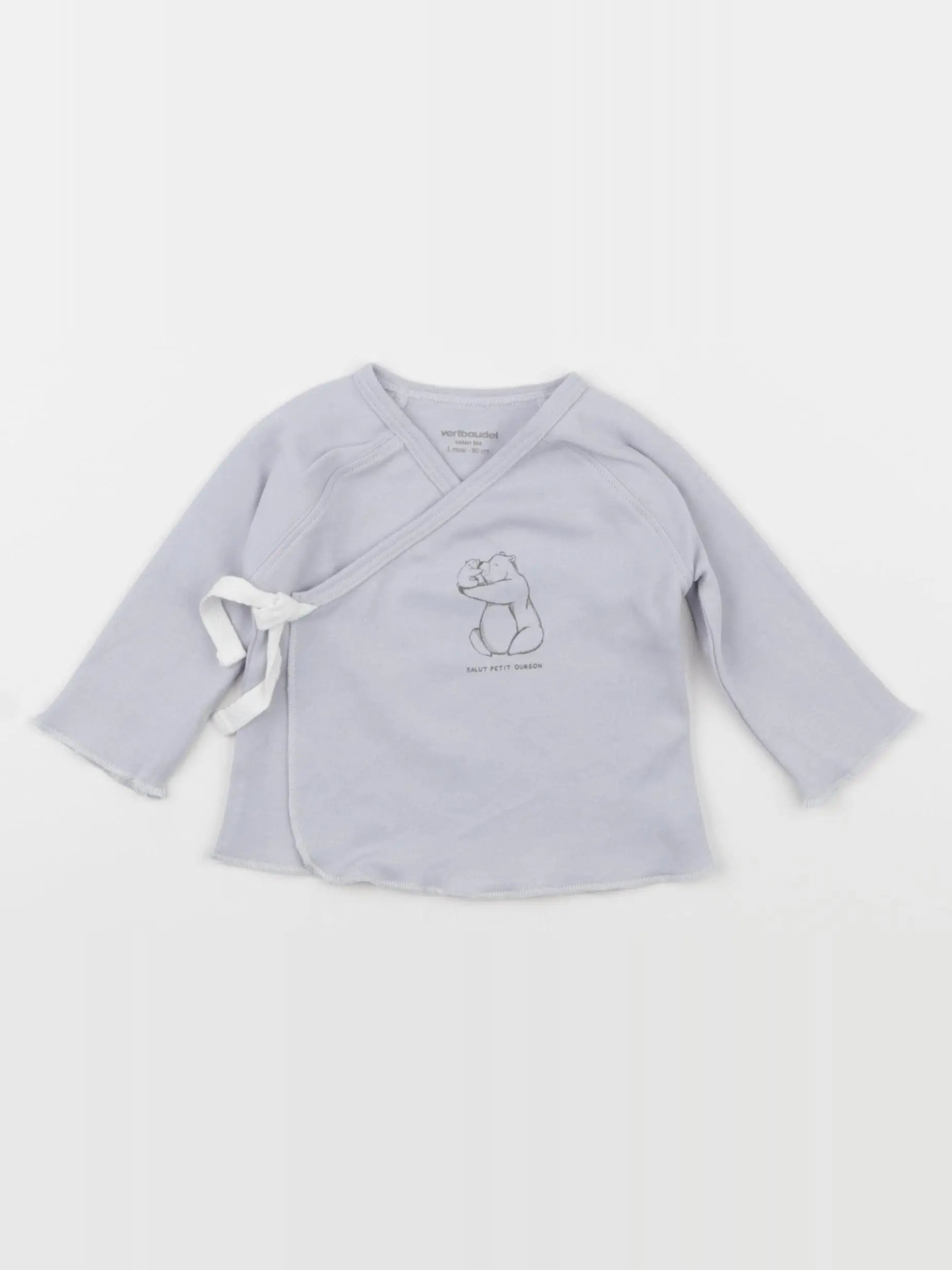 Vertbaudet - tee-shirt gris - 1 mois