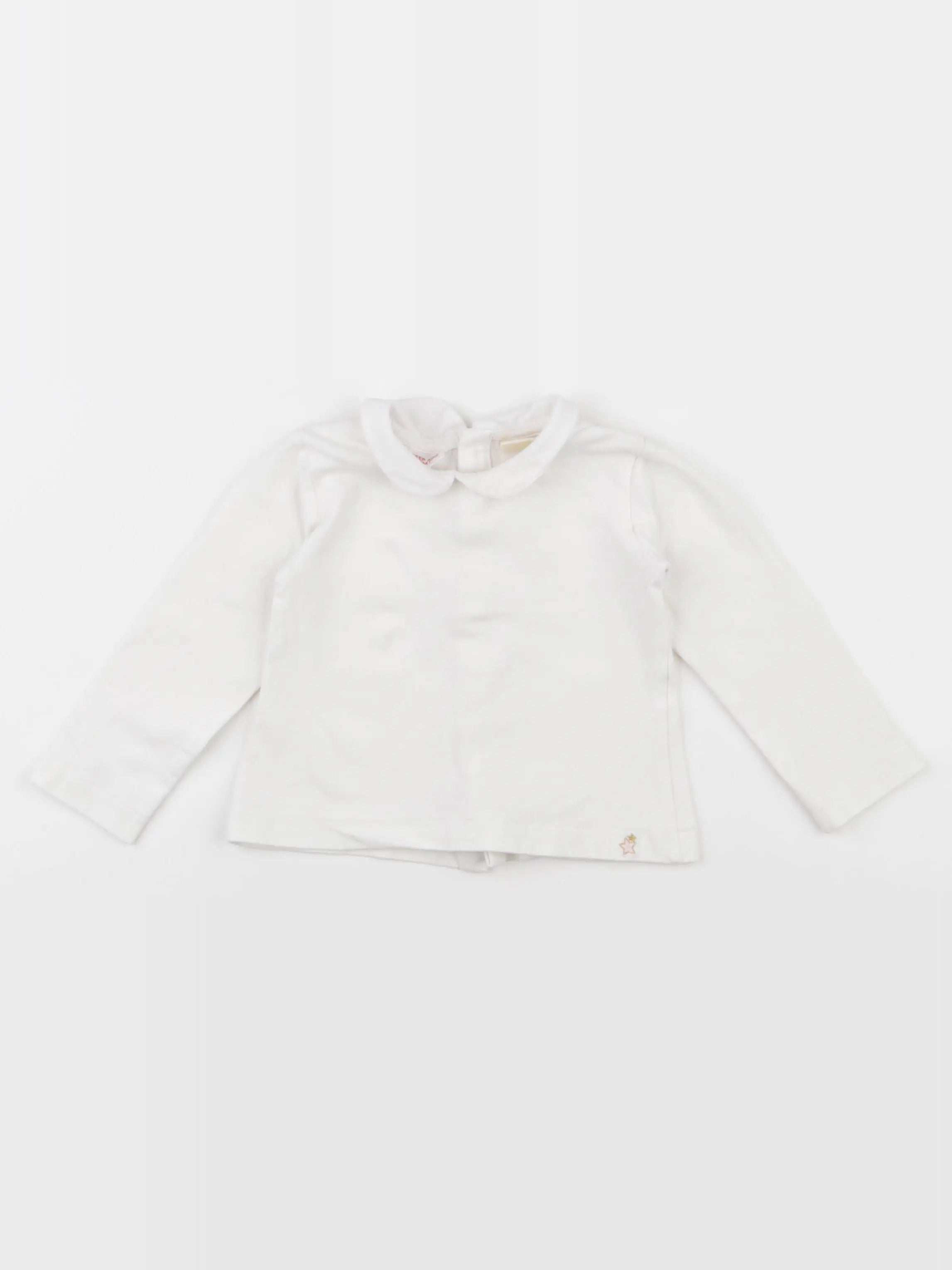 Zara - tee-shirt blanc, or - 3/6 mois
