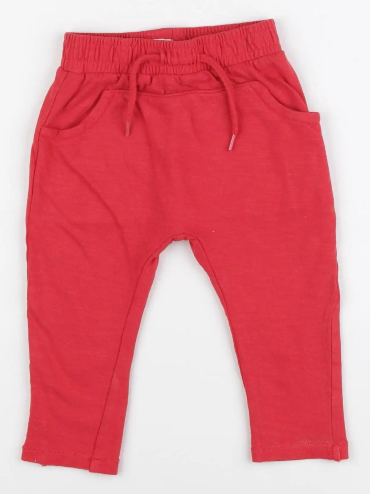 Vertbaudet - pantalon rouge - 9 mois