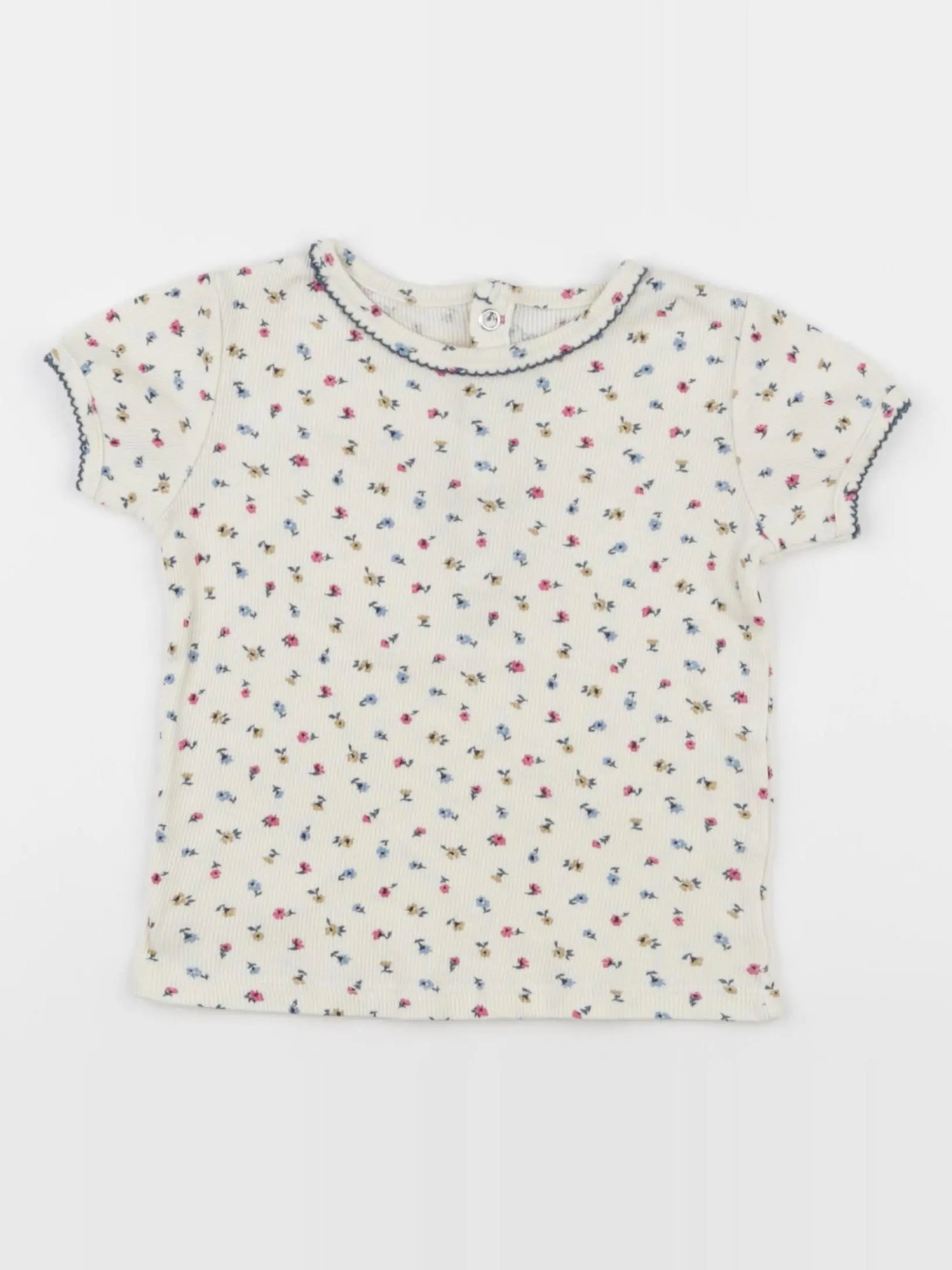 Boutchou - maillot de corps bleu, beige - 24 mois