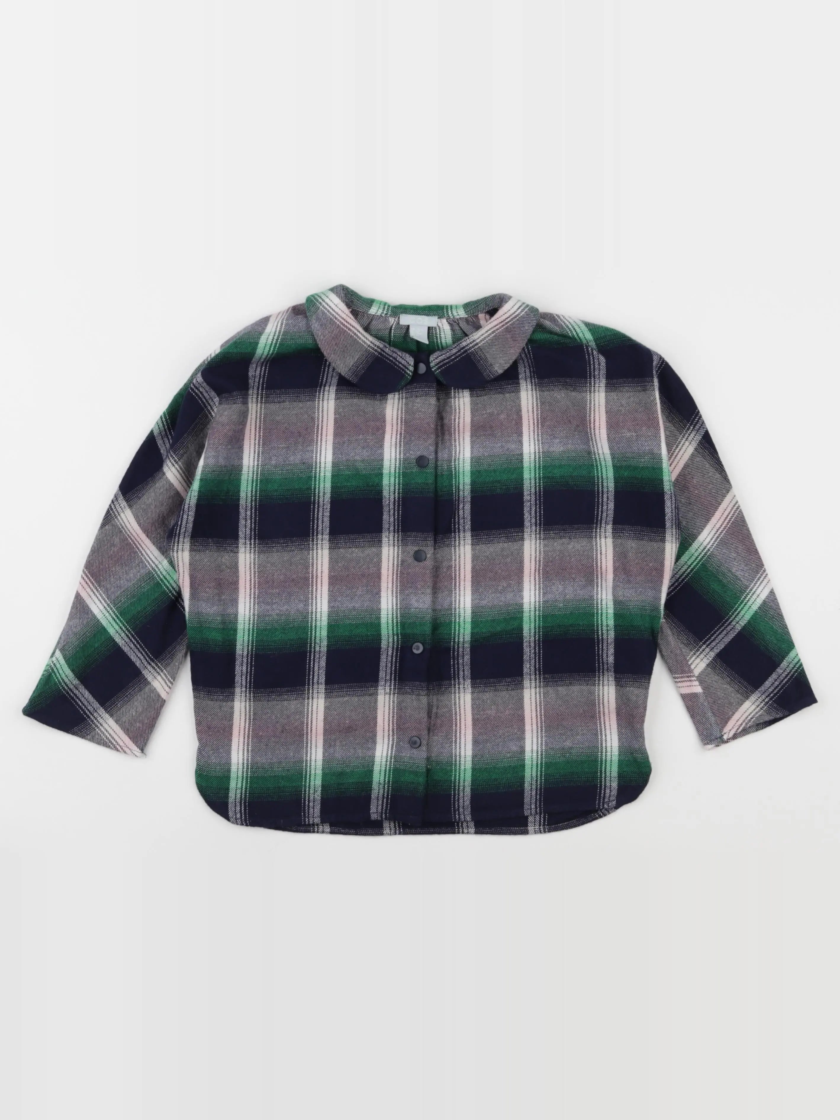 COS - chemise bleu, vert - 4/6 ans