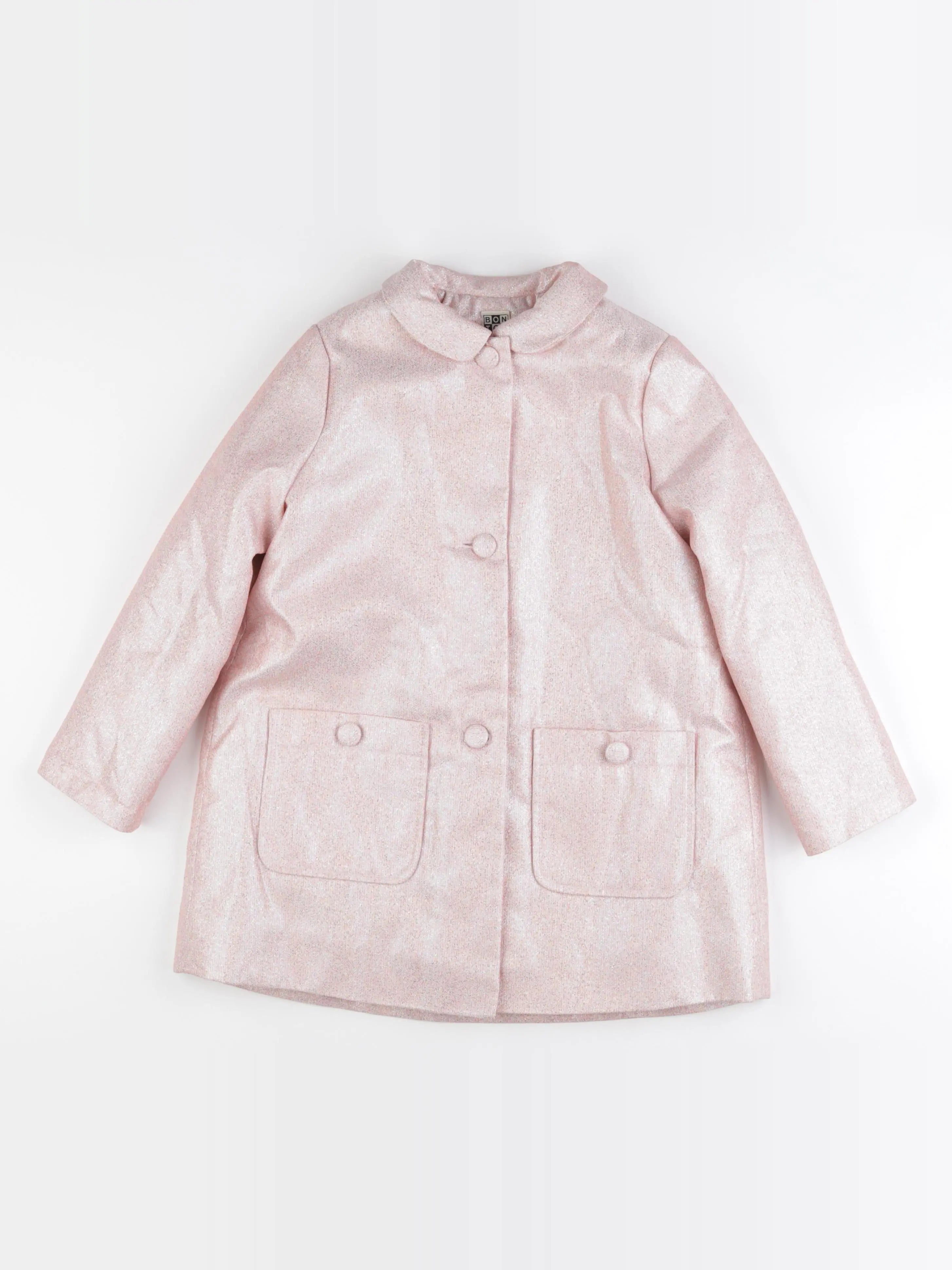 Bonton - manteau rose - 8 ans