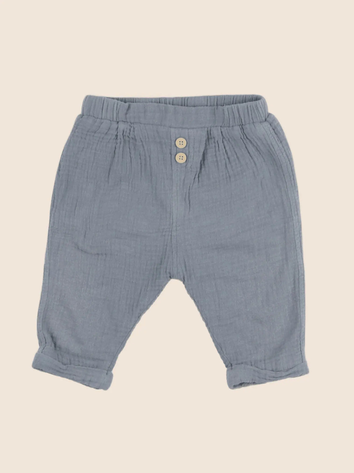 Vertbaudet - pantalon bleu - 9 mois