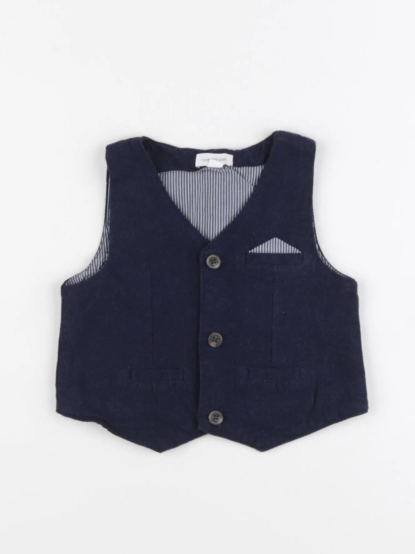 Vertbaudet - gilet bleu - 9 mois
