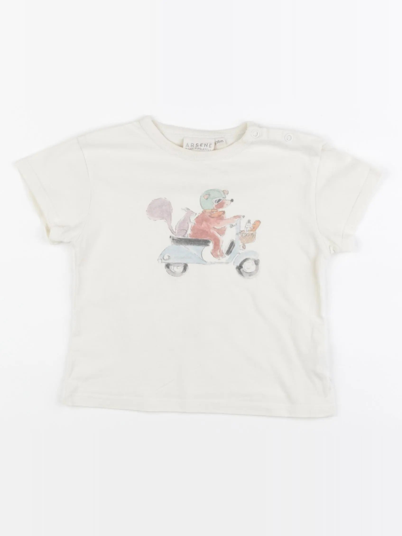Arsène et les pipelettes - tee-shirt beige - 36 mois