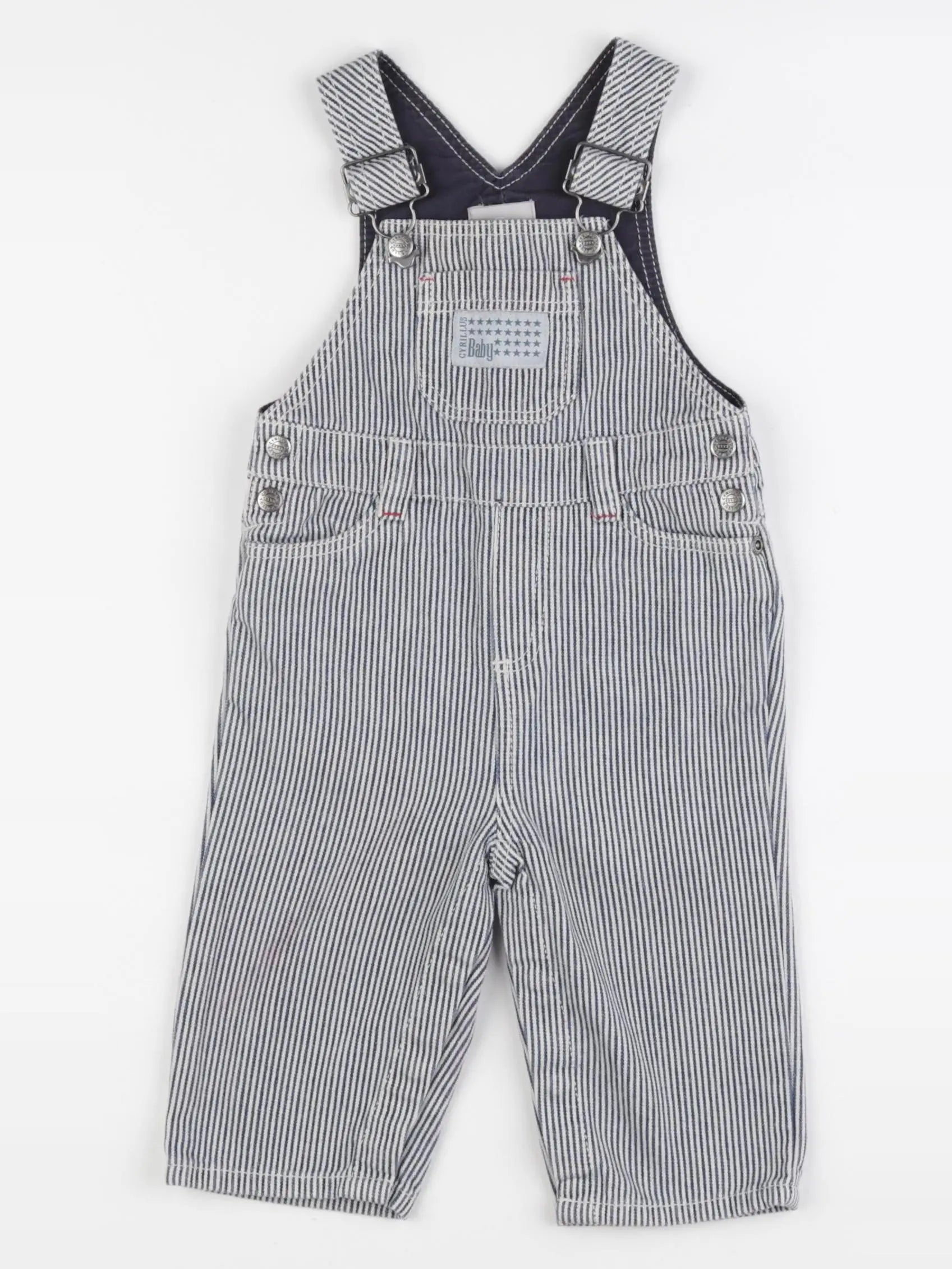 Cyrillus - salopette bleu - 9 mois