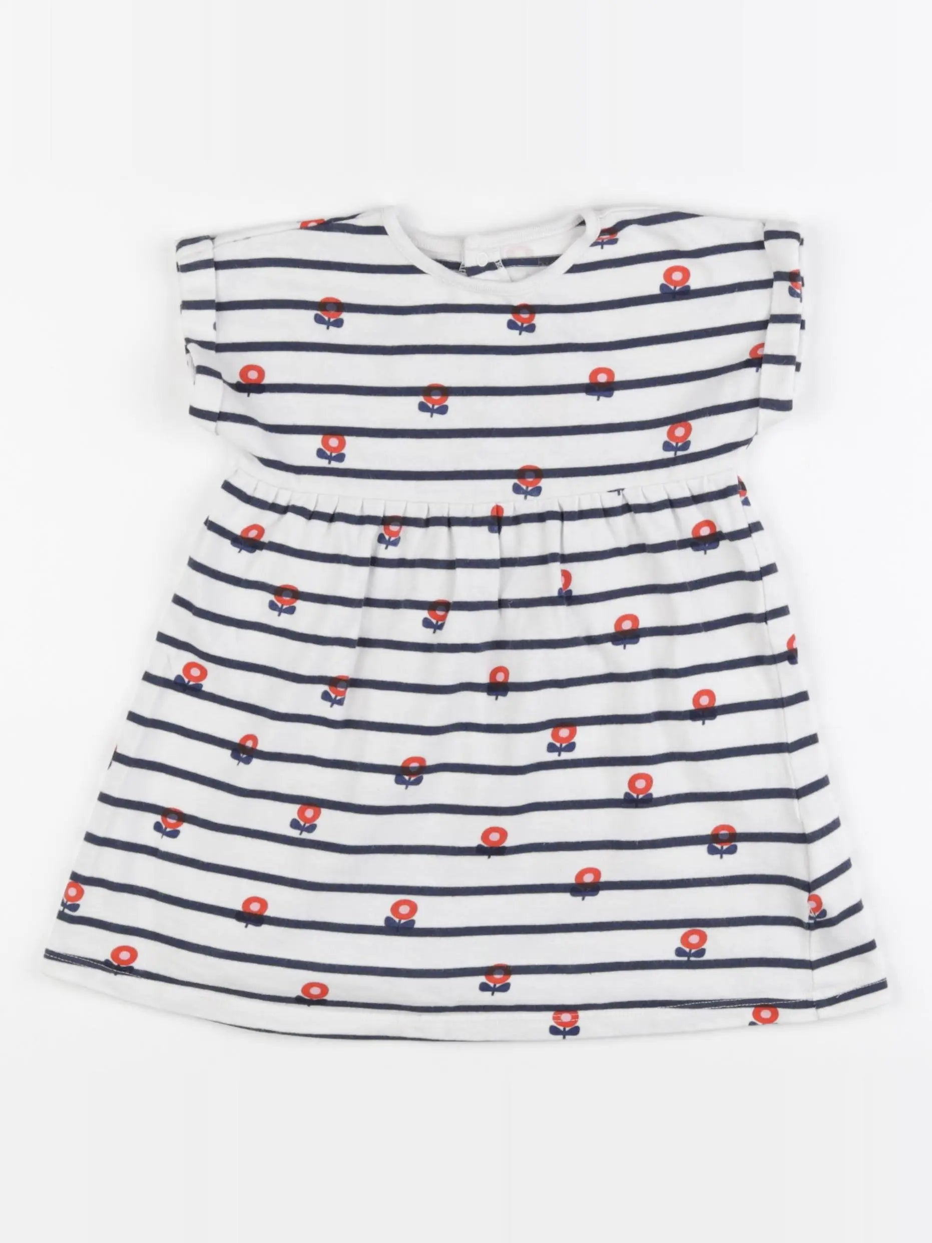 Boutchou - robe blanc, bleu - 24 mois