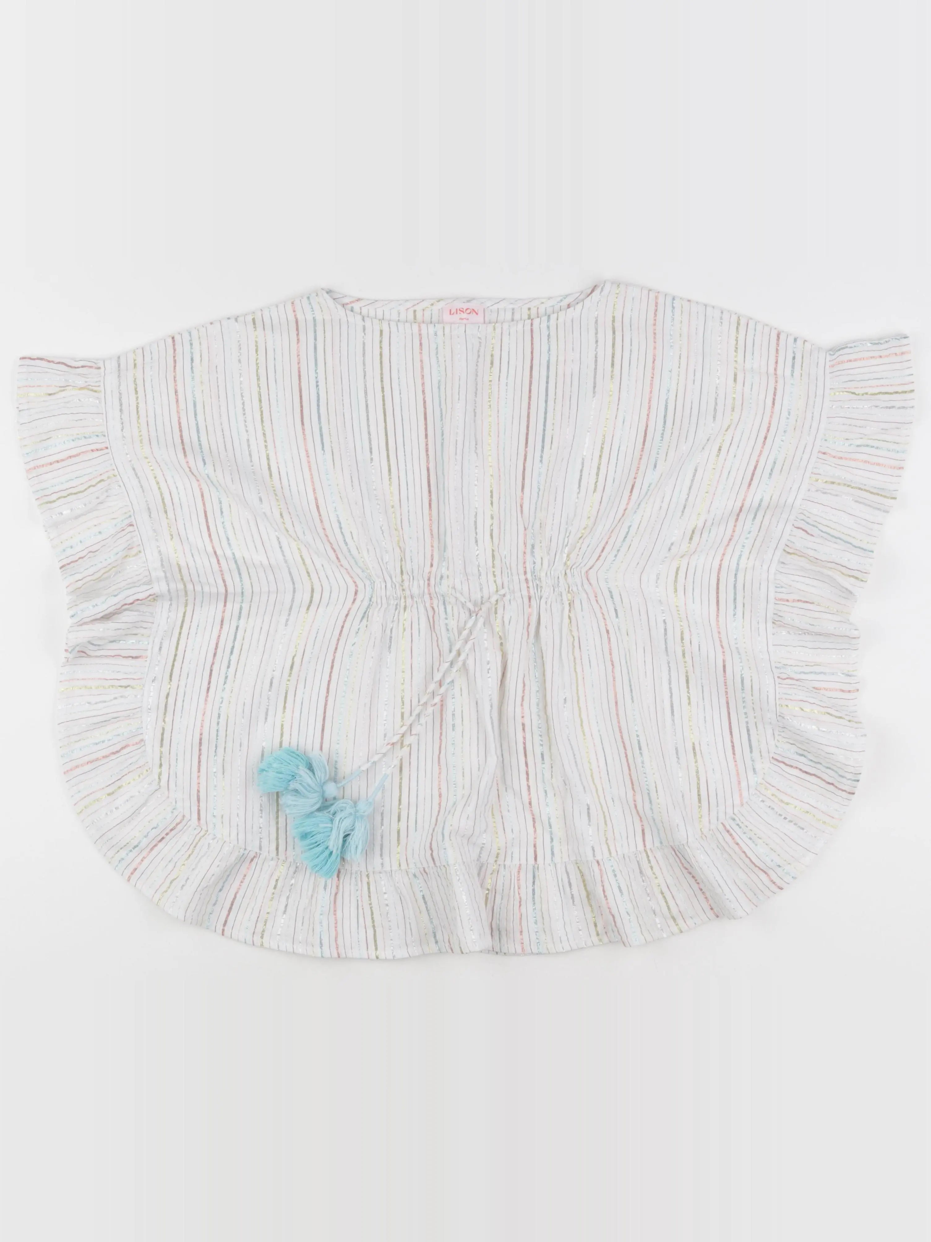 Lison - blouse blanc, argent - 6/8 ans