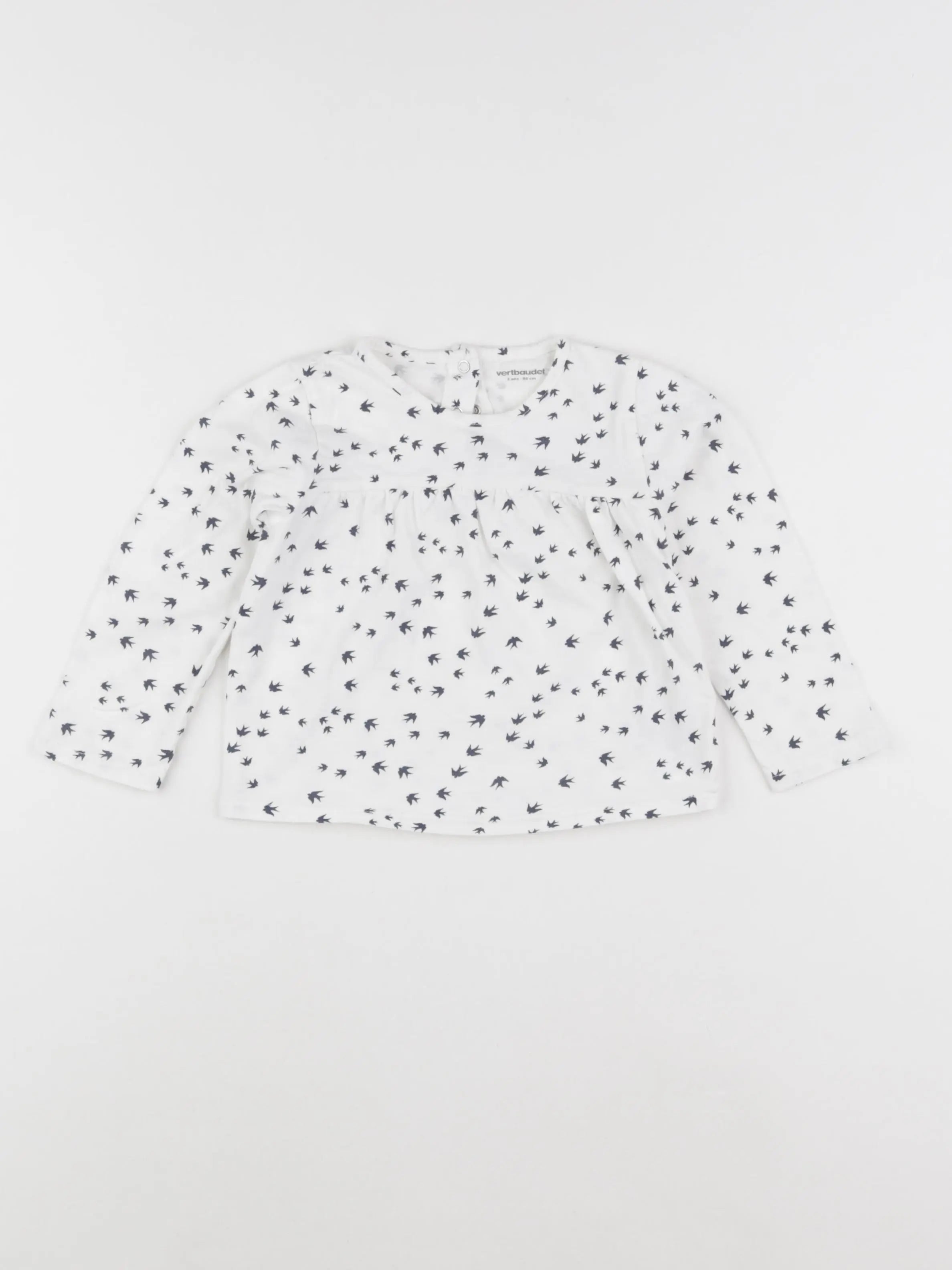 Vertbaudet - tee-shirt blanc - 2 ans