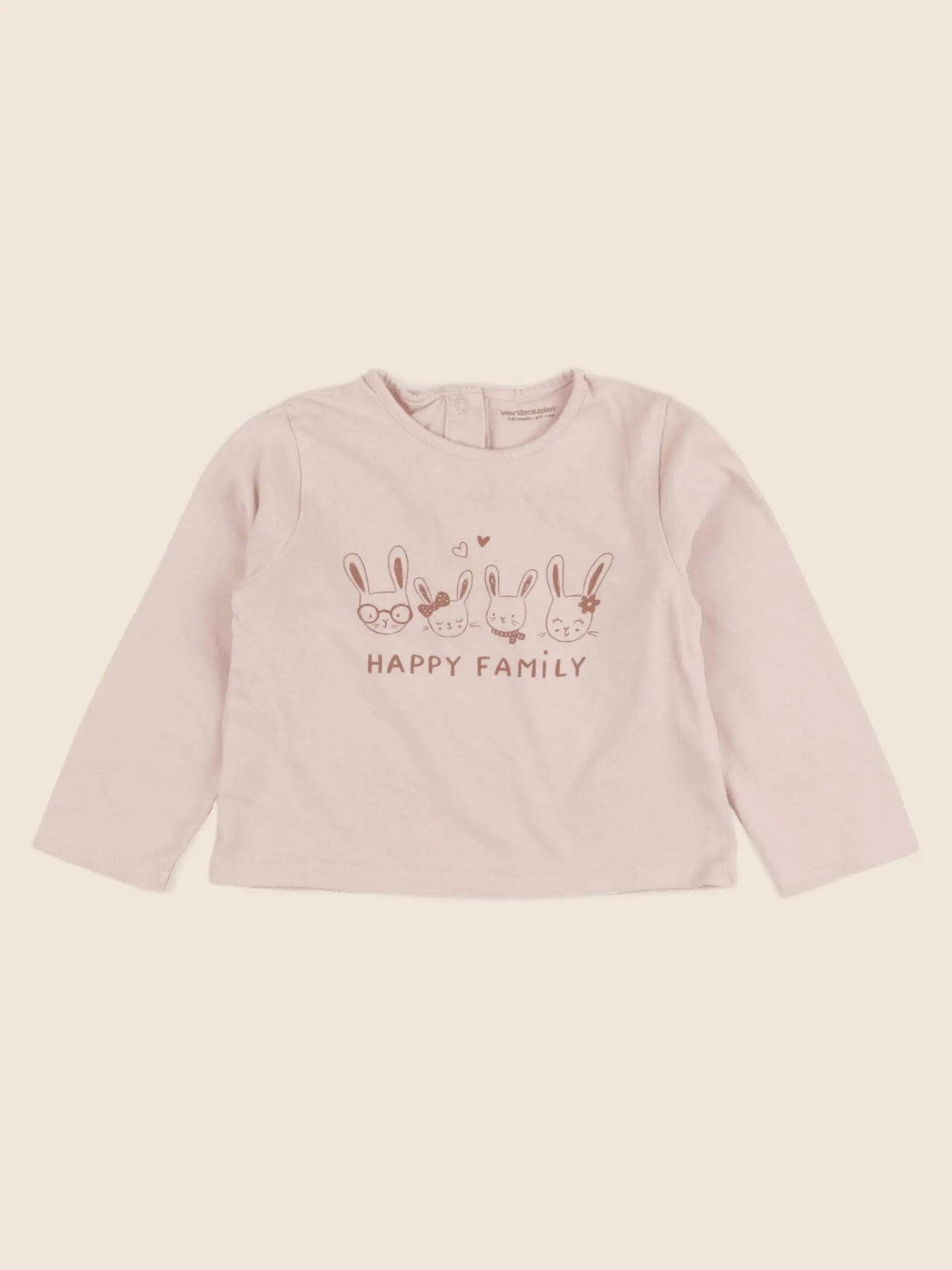 Vertbaudet - tee-shirt rose - 18 mois
