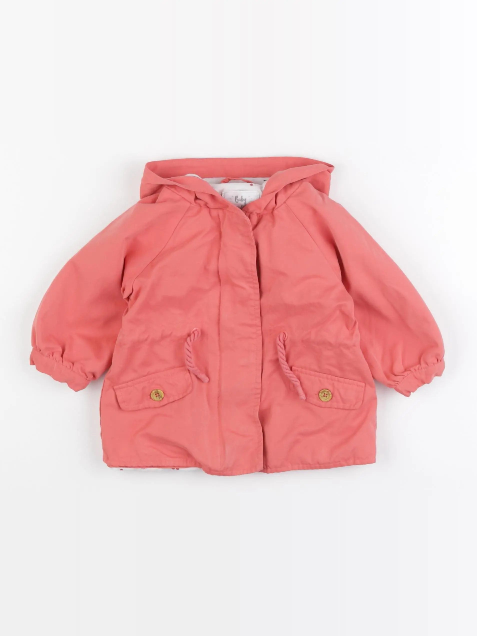 Vertbaudet - parka rose - 12 mois