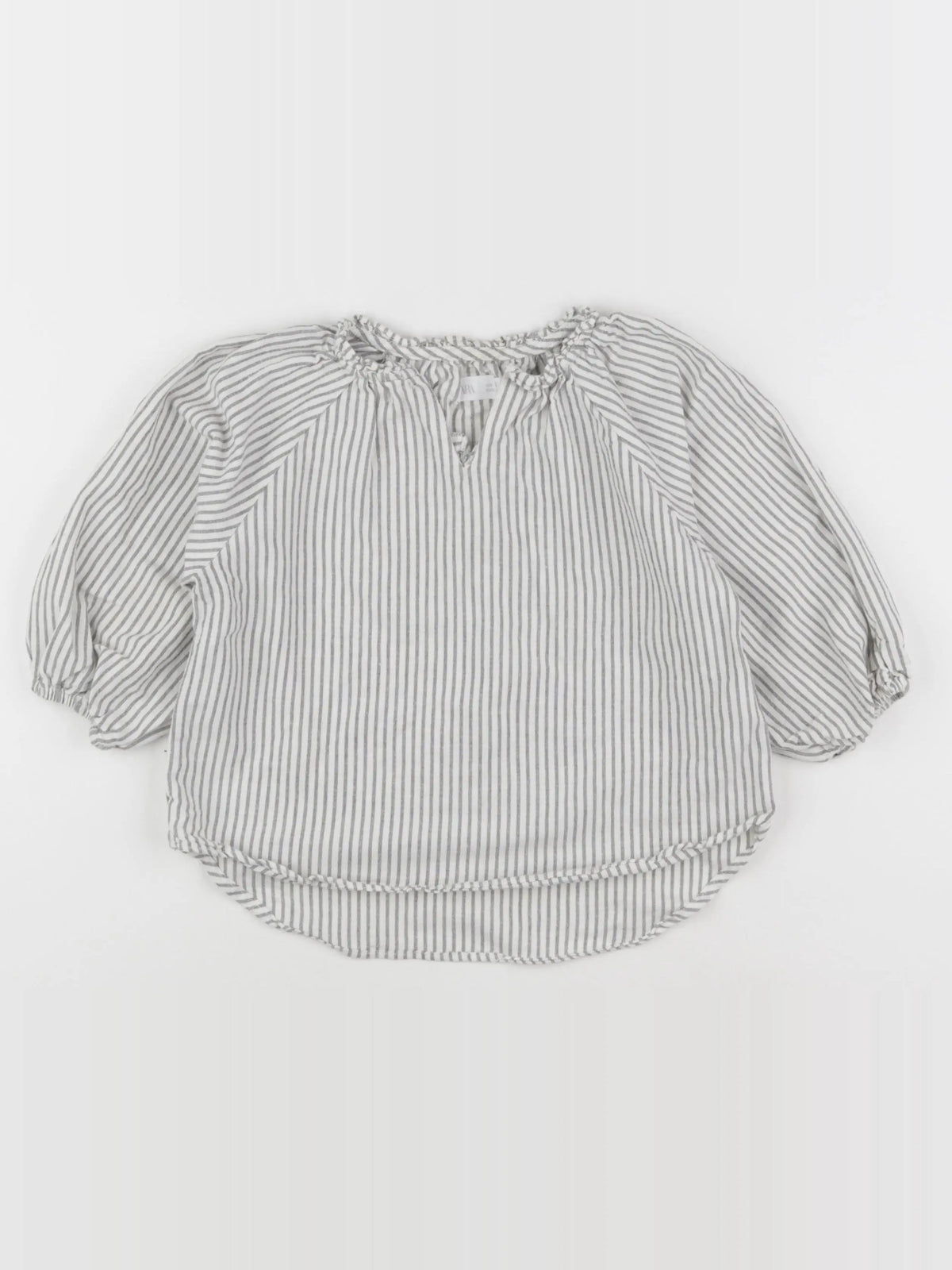 Zara - blouse blanc, bleu - 7 ans