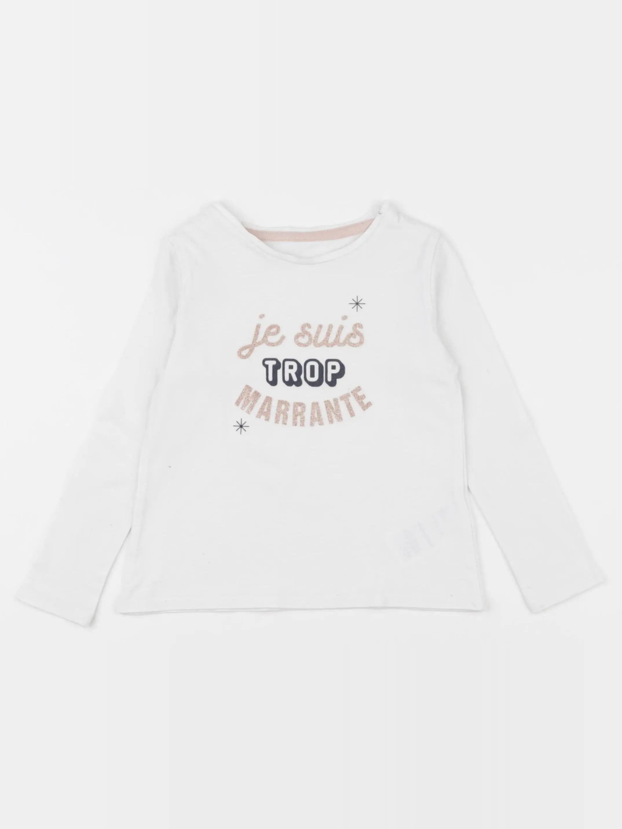 Vertbaudet - tee-shirt beige - 3 ans