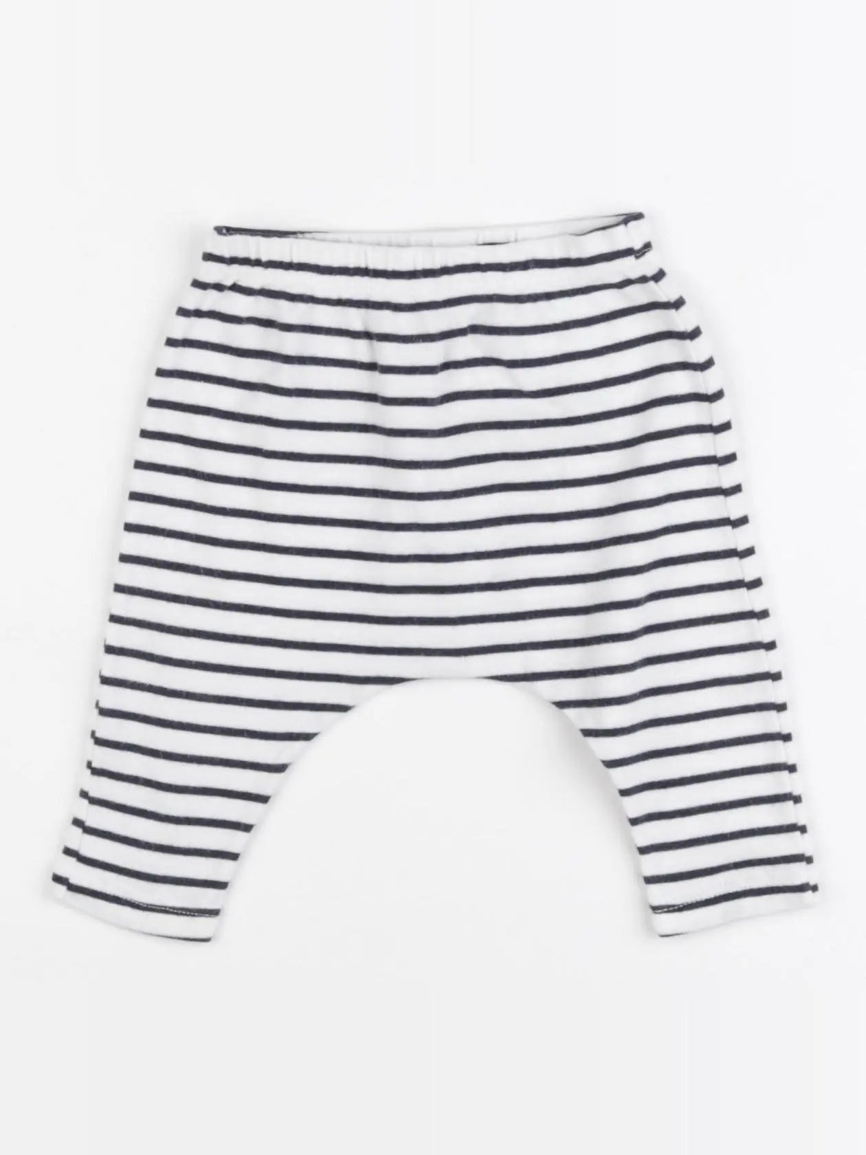 Petit Bateau - sarouel blanc, bleu - 3 mois
