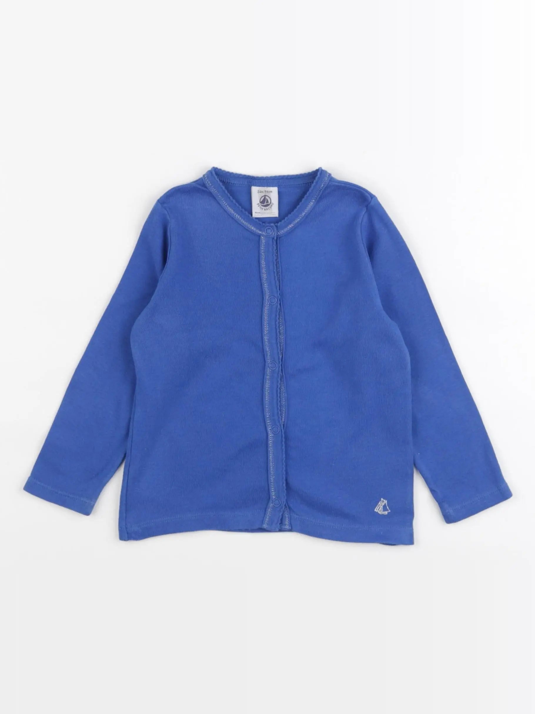 Petit Bateau - tee-shirt bleu - 24 mois
