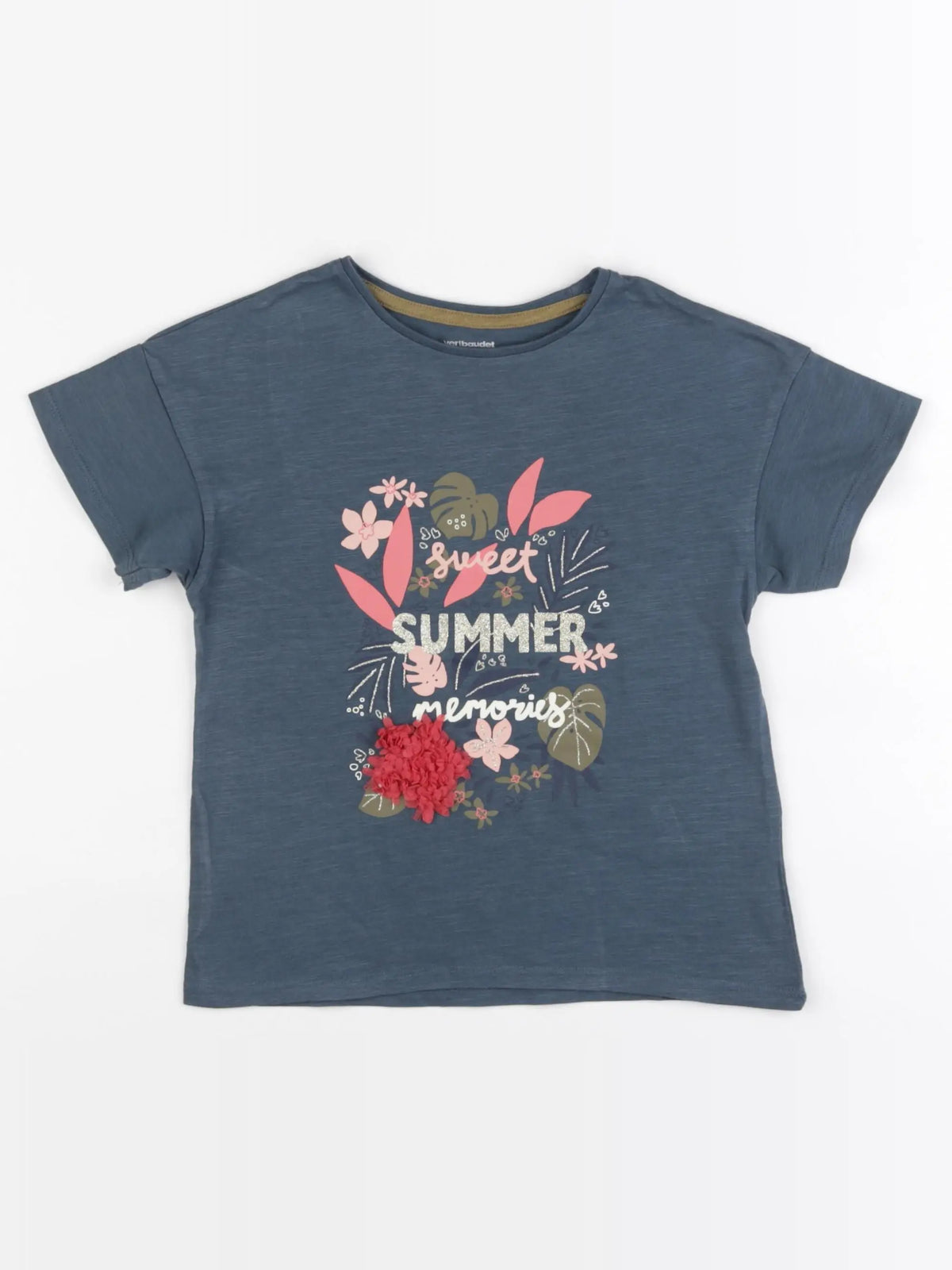 Vertbaudet - tee-shirt bleu - 6 ans
