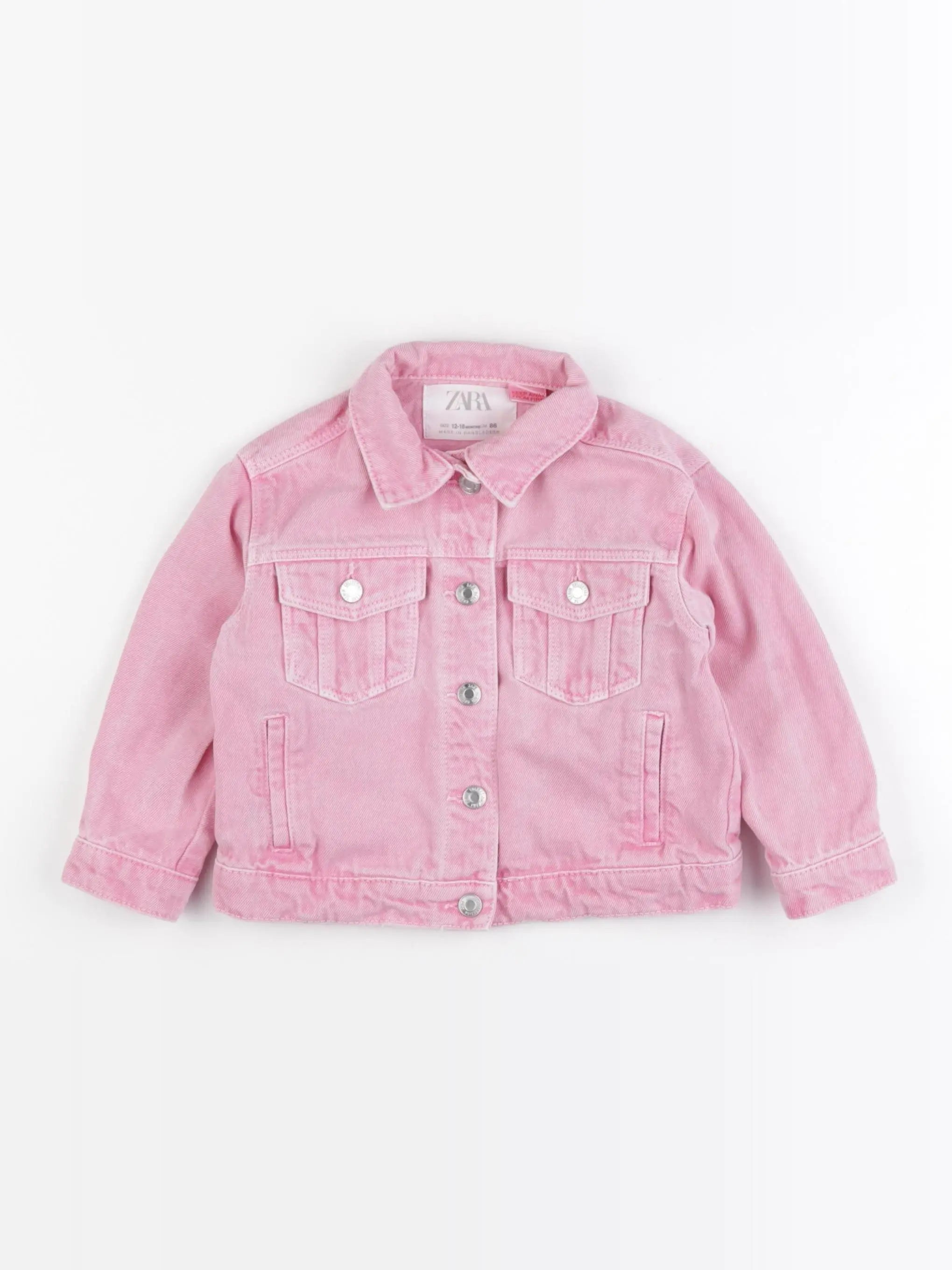 Zara - veste rose - 12/18 mois