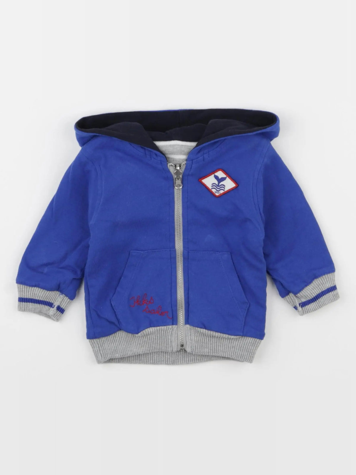 IKKS - sweat bleu - 6 mois