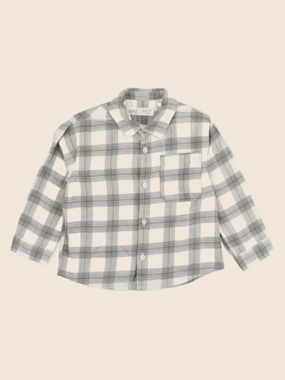 Zara - chemise vert - 18/24 mois