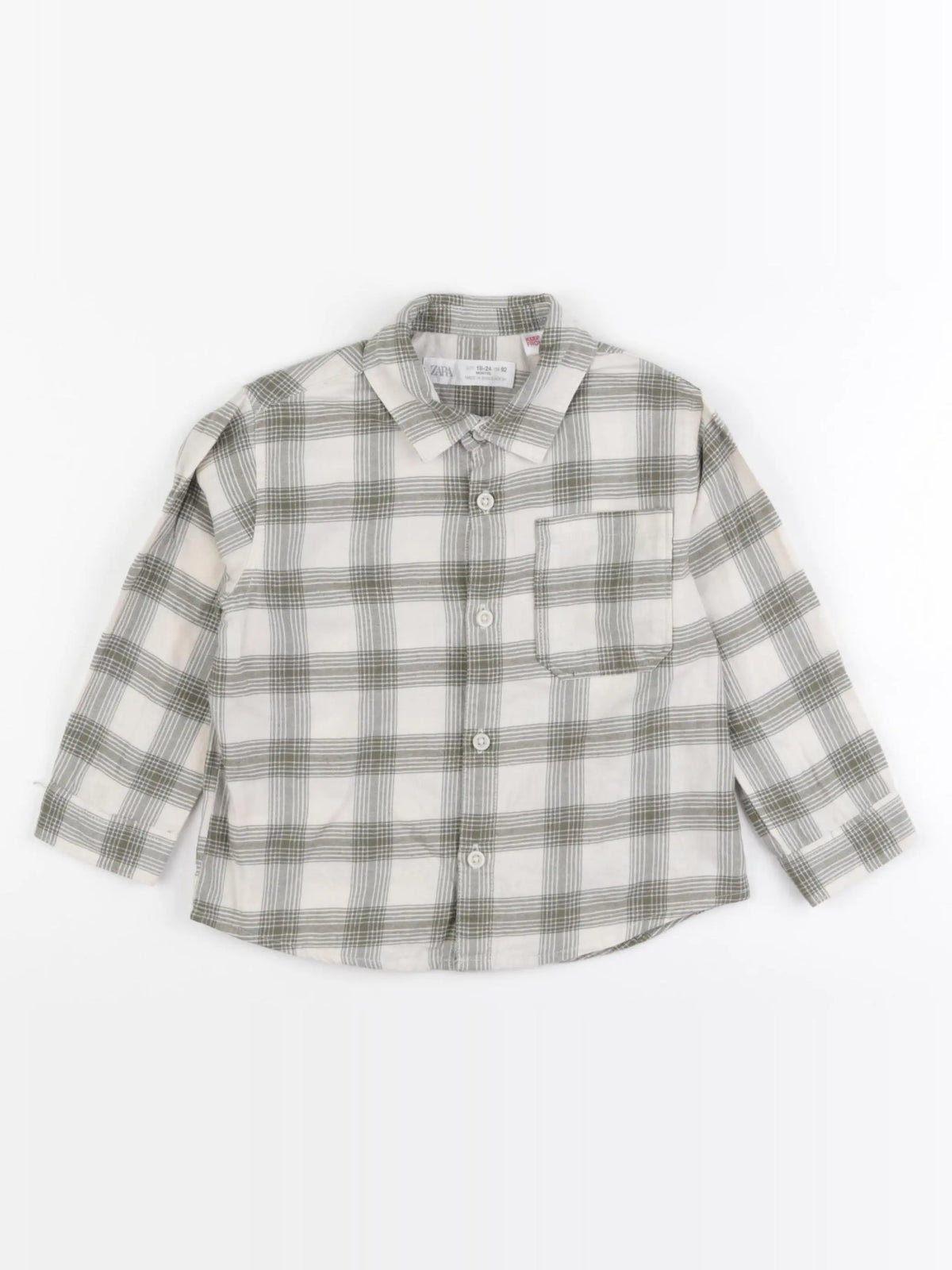 Zara - chemise vert - 18/24 mois