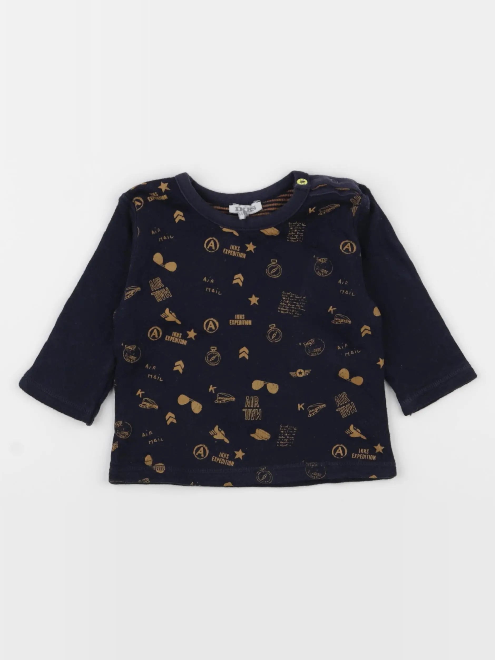 IKKS - tee-shirt bleu - 6 mois