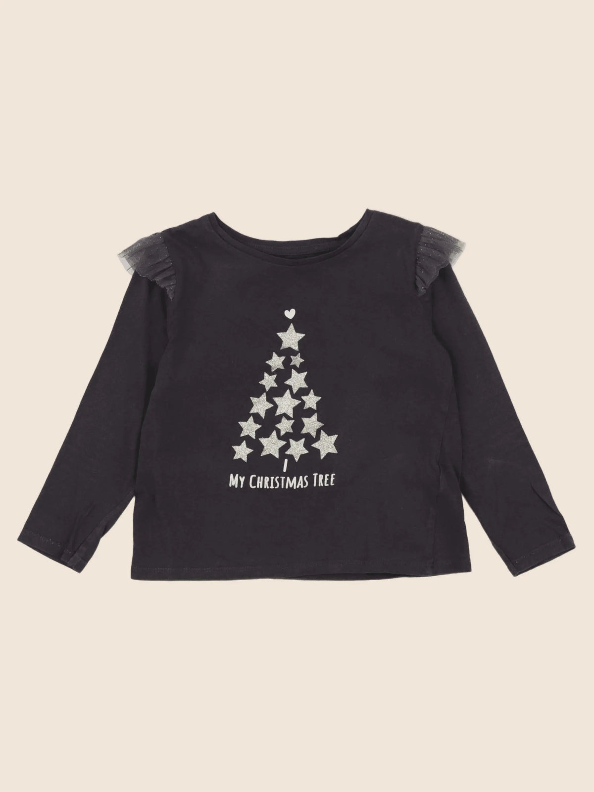 Vertbaudet - tee-shirt or, taupe - 3 ans