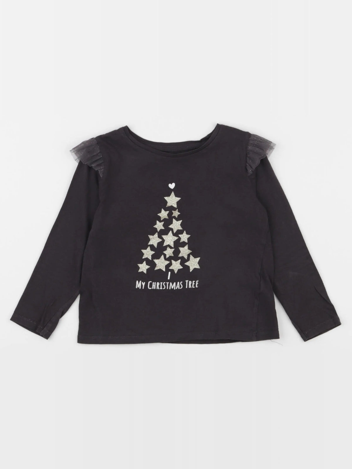 Vertbaudet - tee-shirt or, taupe - 3 ans