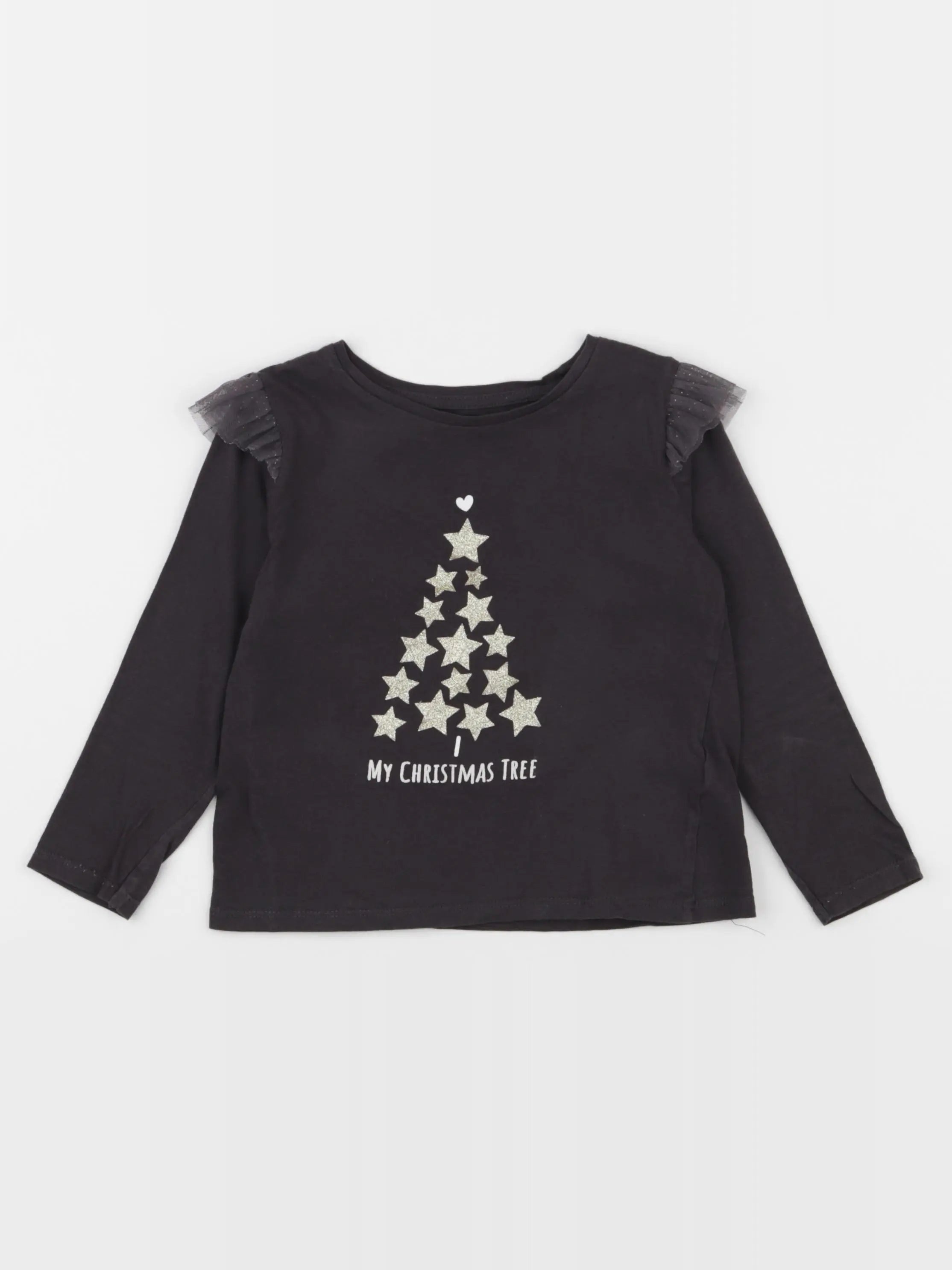 Vertbaudet - tee-shirt or, taupe - 3 ans