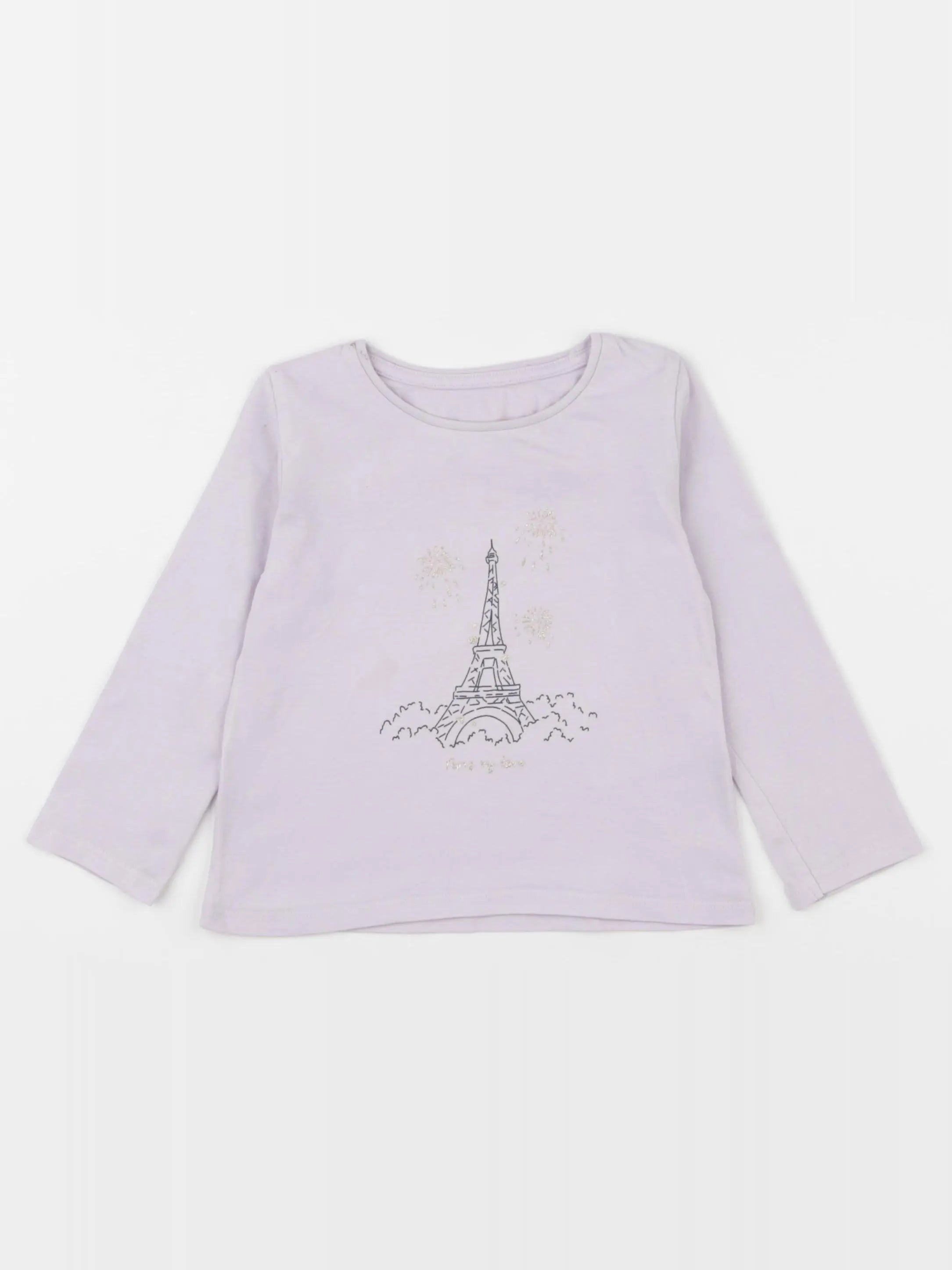 Vertbaudet - tee-shirt violet - 2 ans