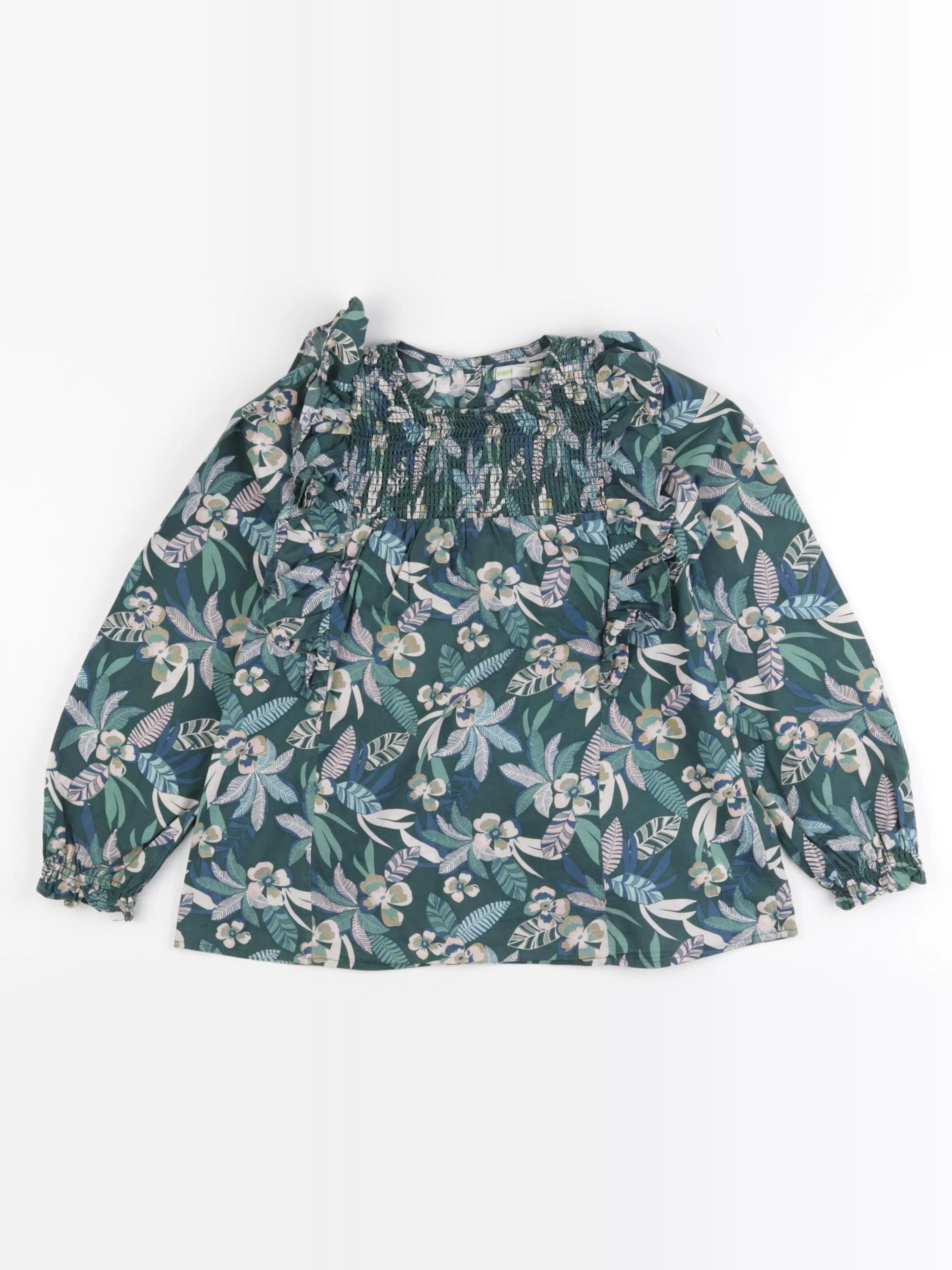 Vertbaudet - blouse vert - 10 ans