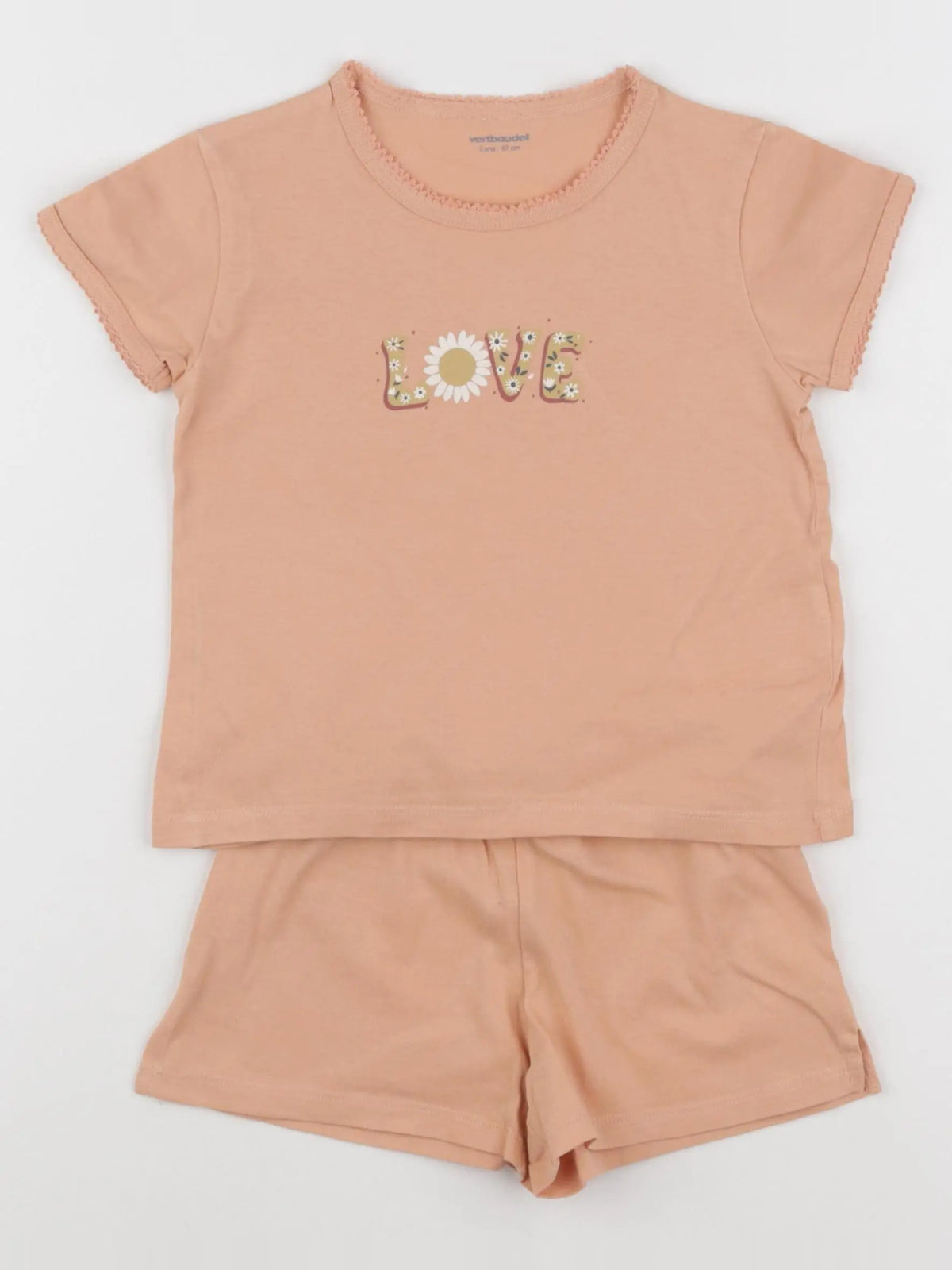 Vertbaudet - pyjama coton orange - 3 ans