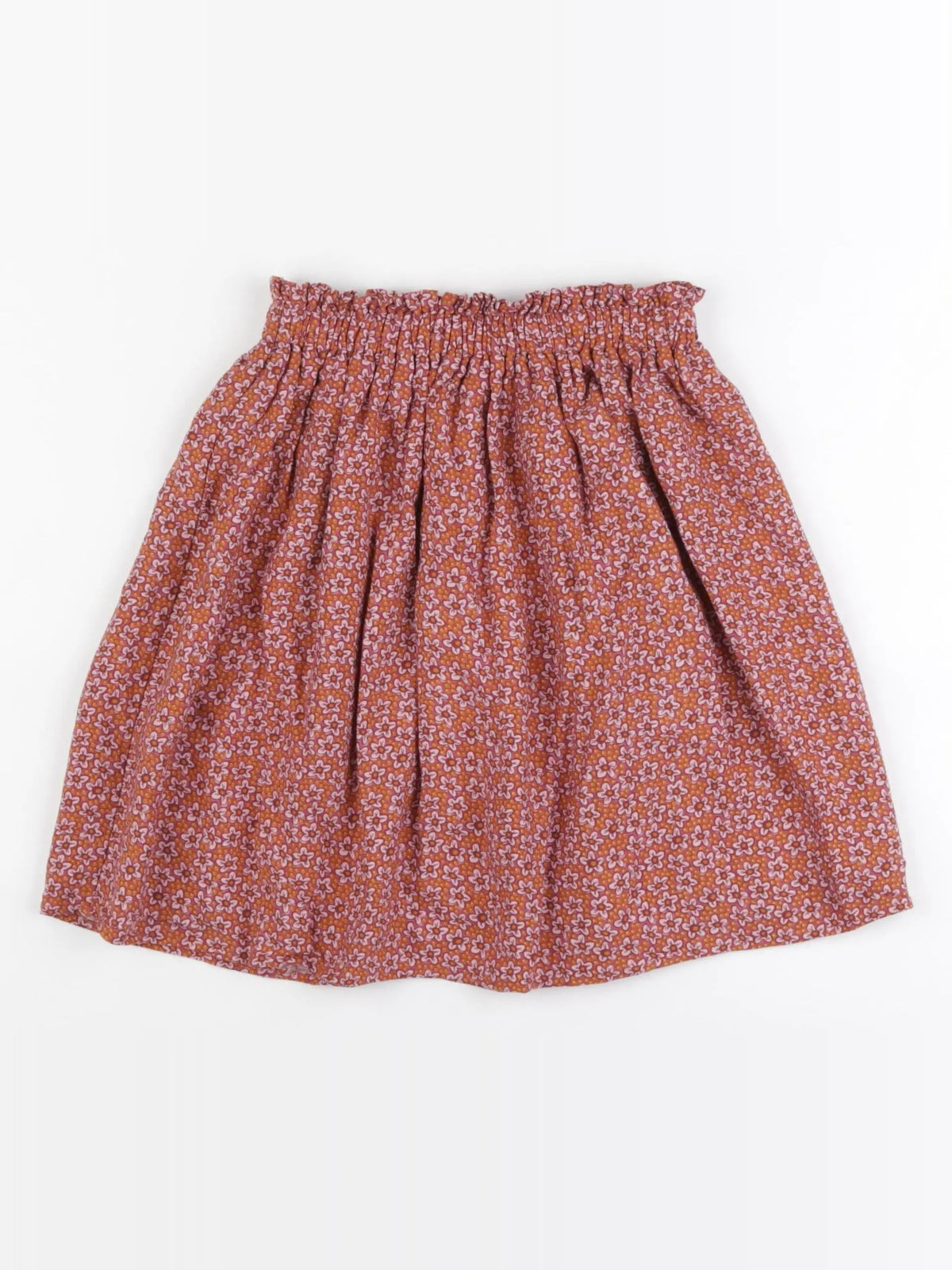Little Cigogne - jupe rose, marron - 10 ans