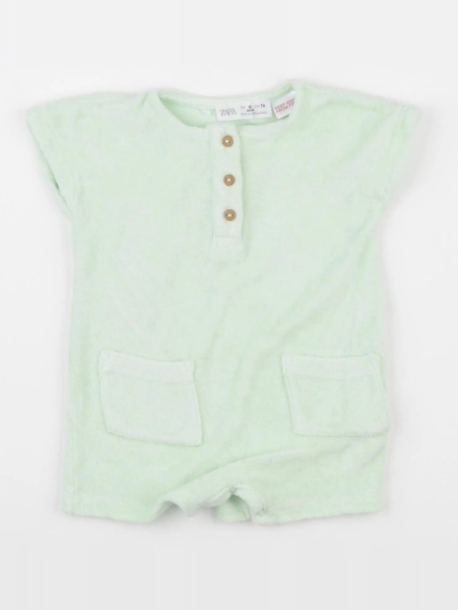 Zara - combinaison vert - 6/9 mois