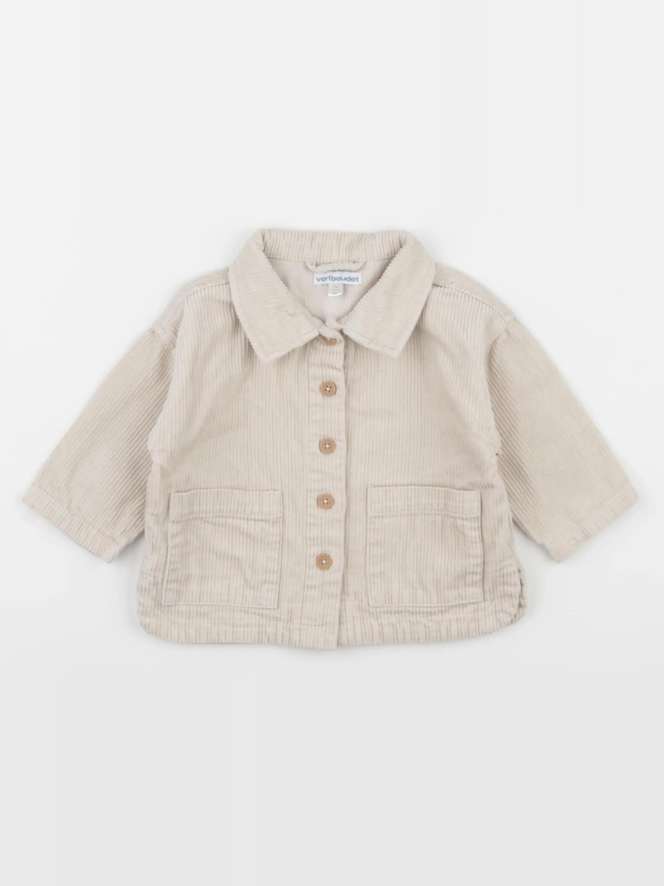 Vertbaudet - veste beige - 9 mois