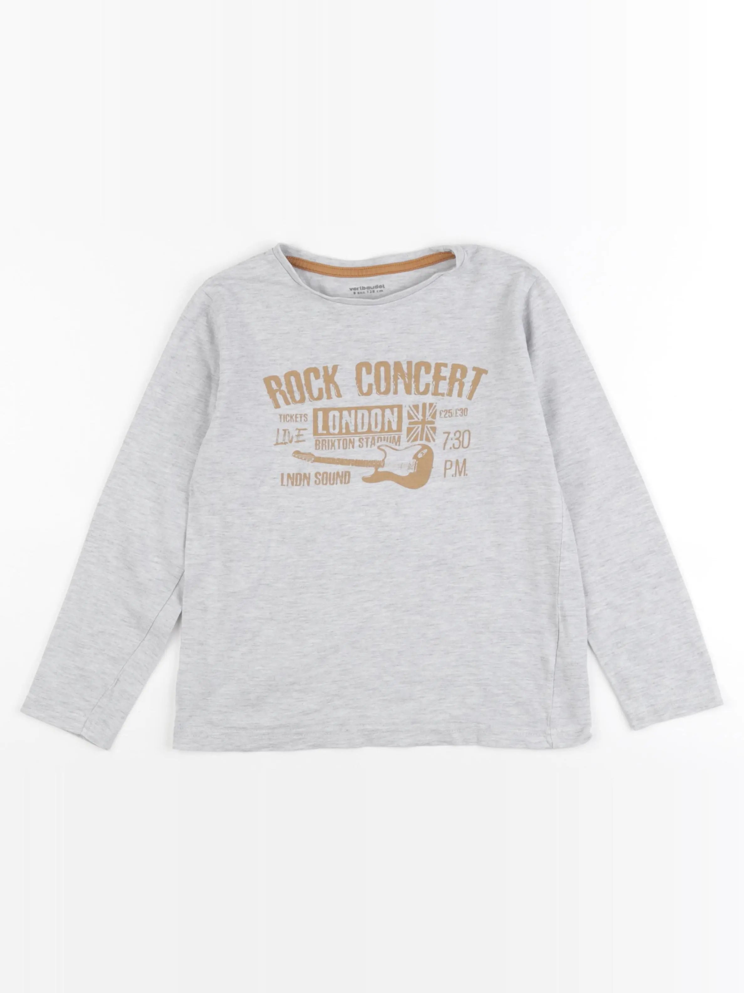Vertbaudet - tee-shirt gris - 8 ans