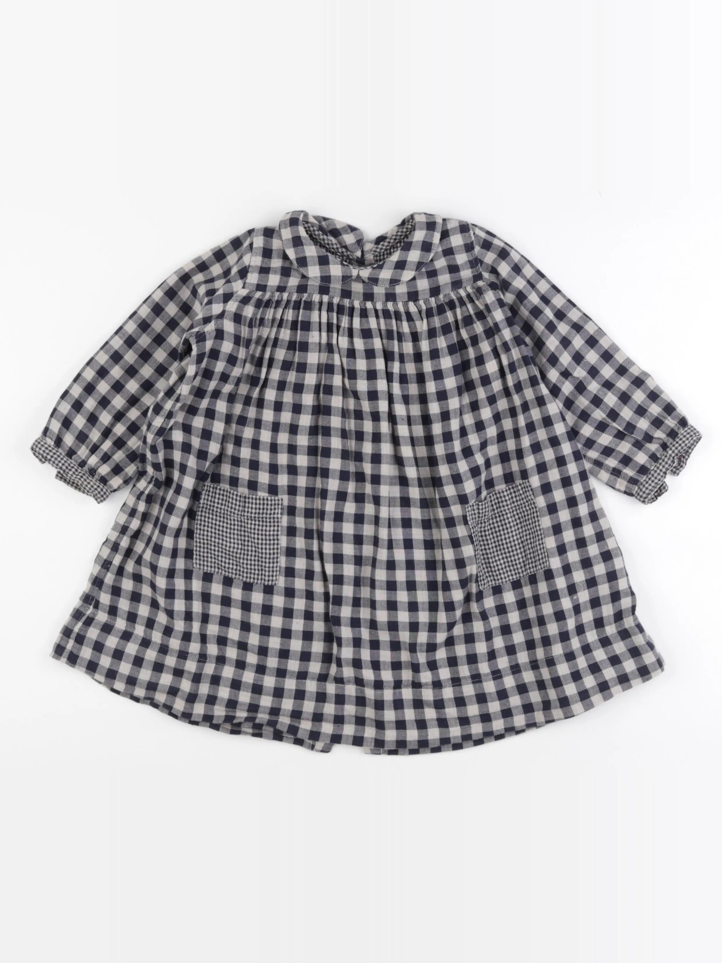 Petit Bateau - robe bleu - 24 mois