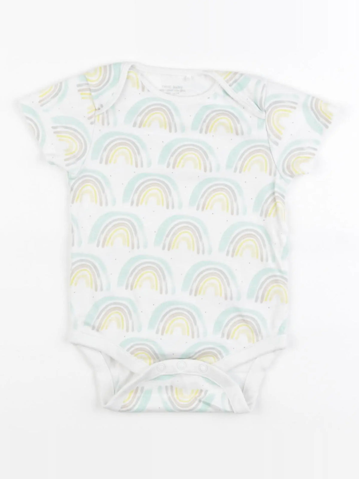 Next - body blanc, jaune, vert - 9/12 mois