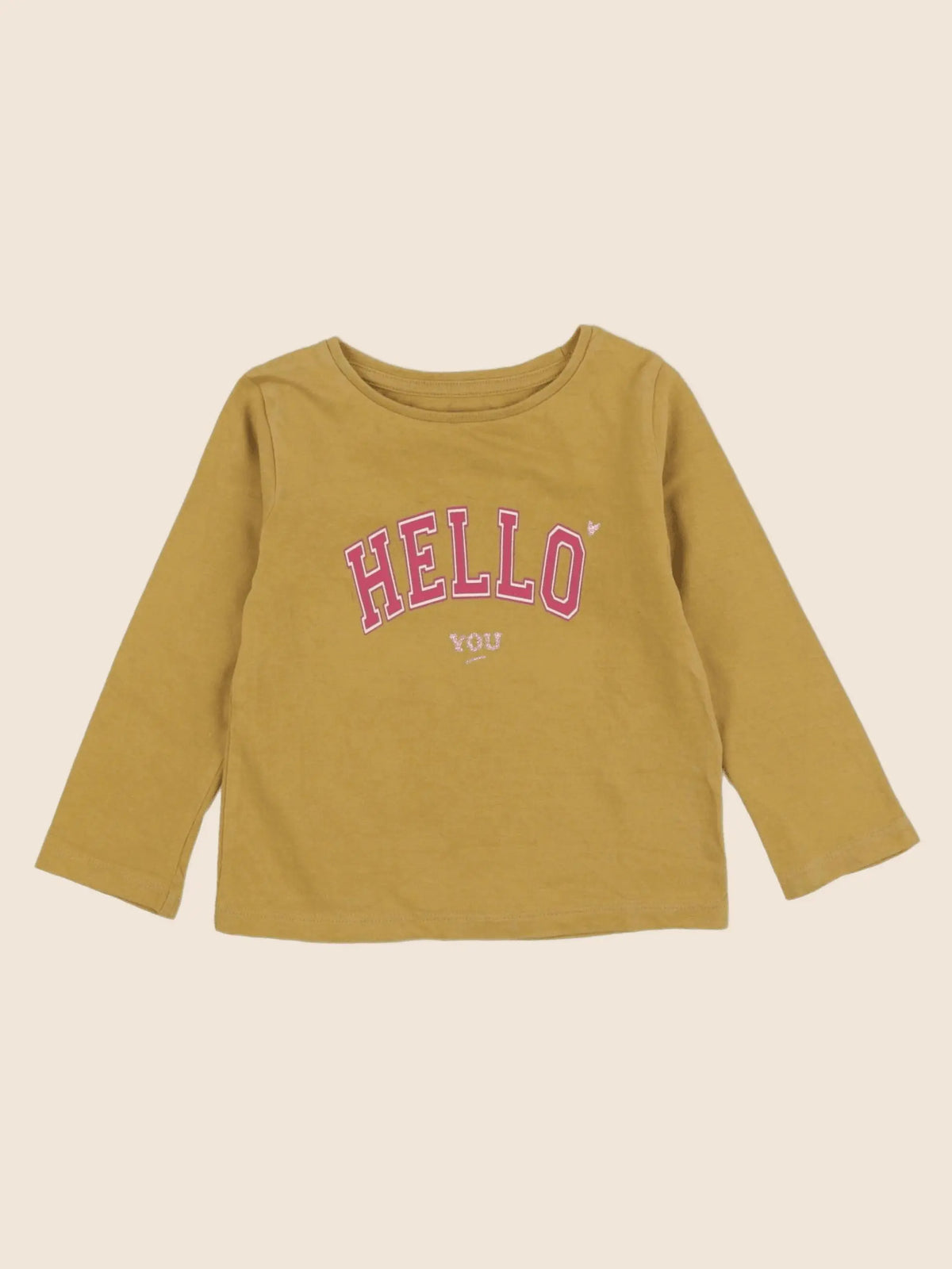 Vertbaudet - tee-shirt jaune - 2 ans