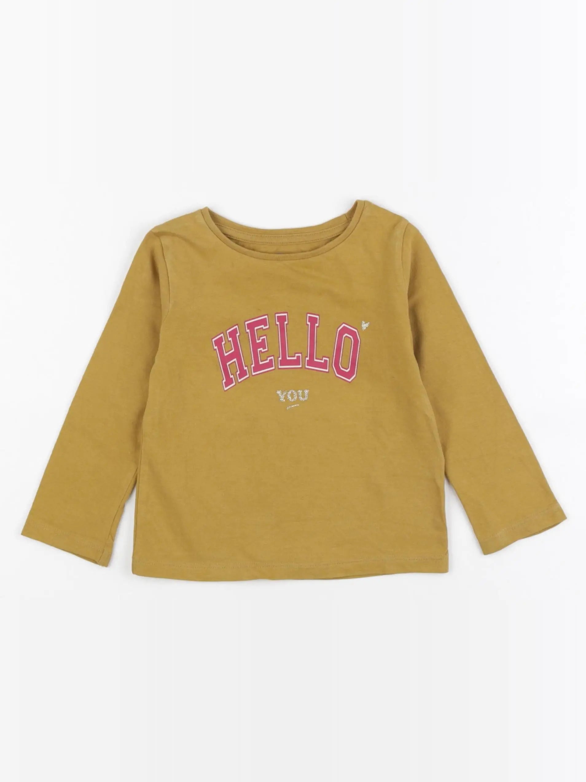 Vertbaudet - tee-shirt jaune - 2 ans