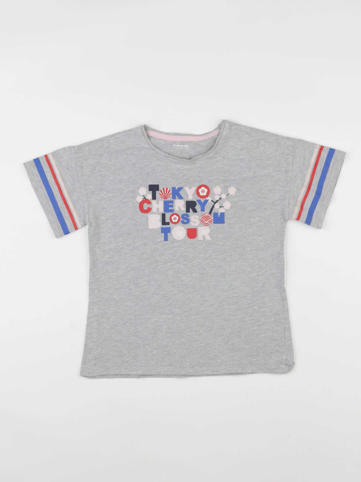 Vertbaudet - tee-shirt gris - 8 ans
