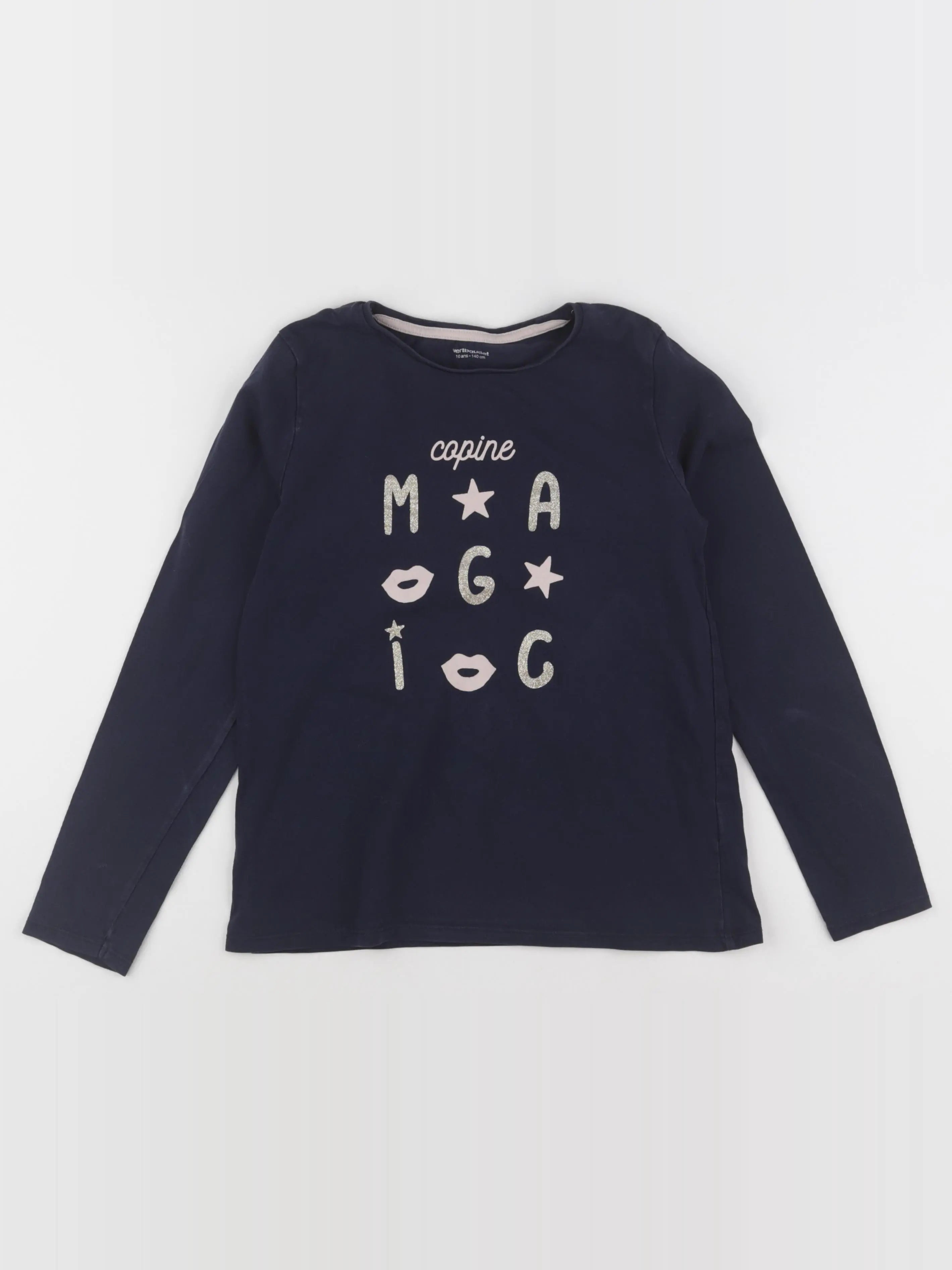 Vertbaudet - tee-shirt bleu - 10 ans