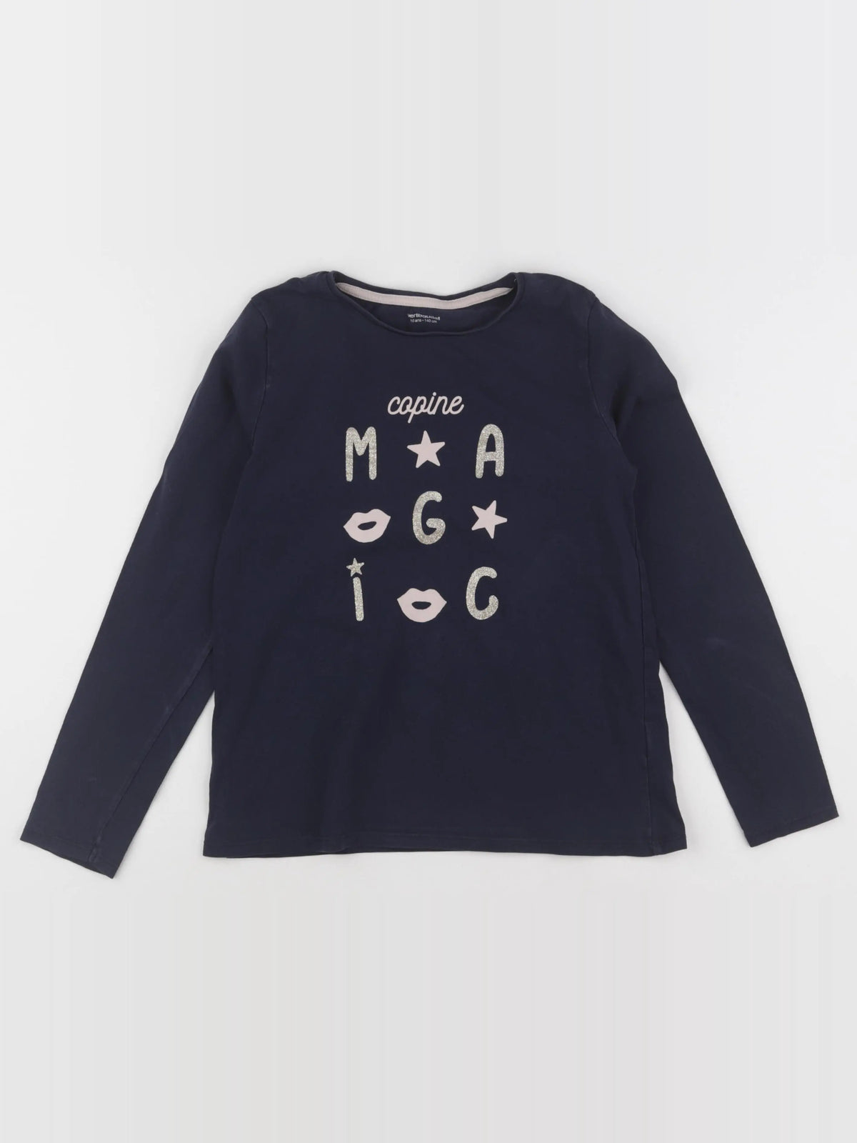 Vertbaudet - tee-shirt bleu - 10 ans