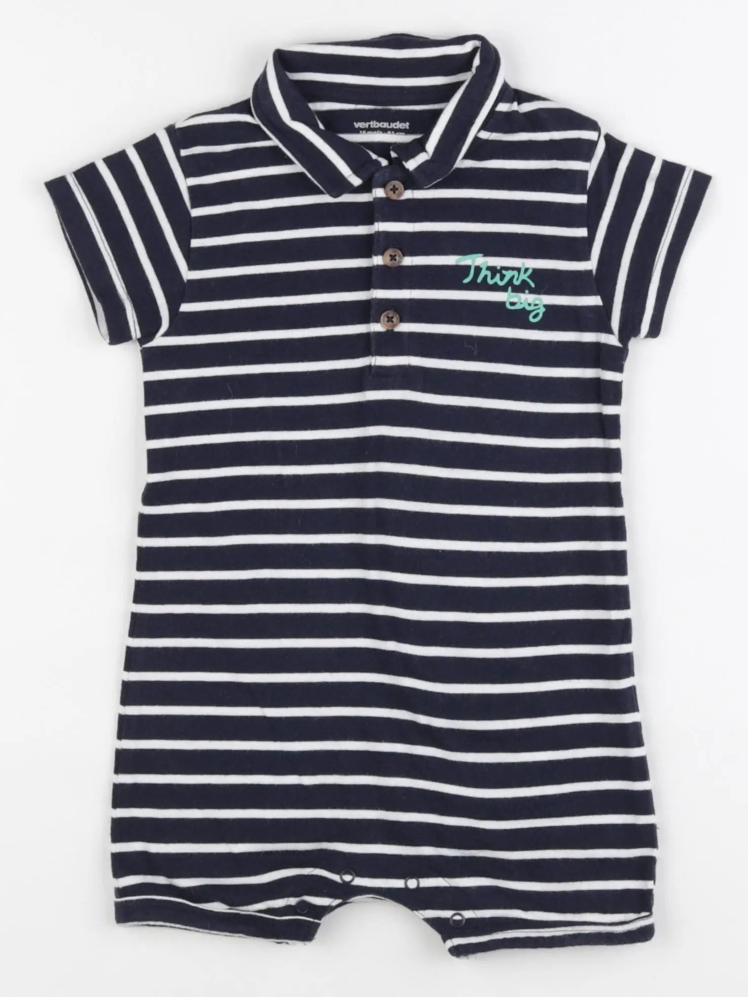 Vertbaudet - combinaison bleu - 18 mois