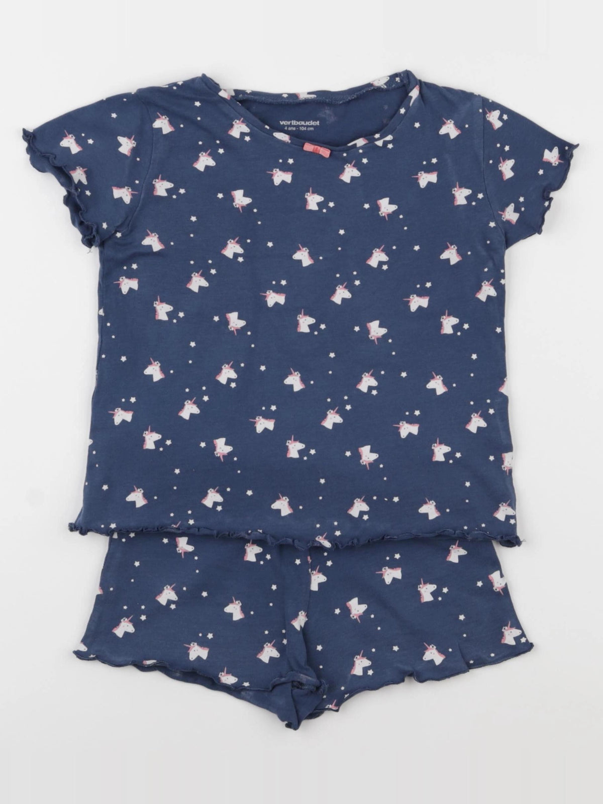 Vertbaudet - pyjama coton bleu - 4 ans
