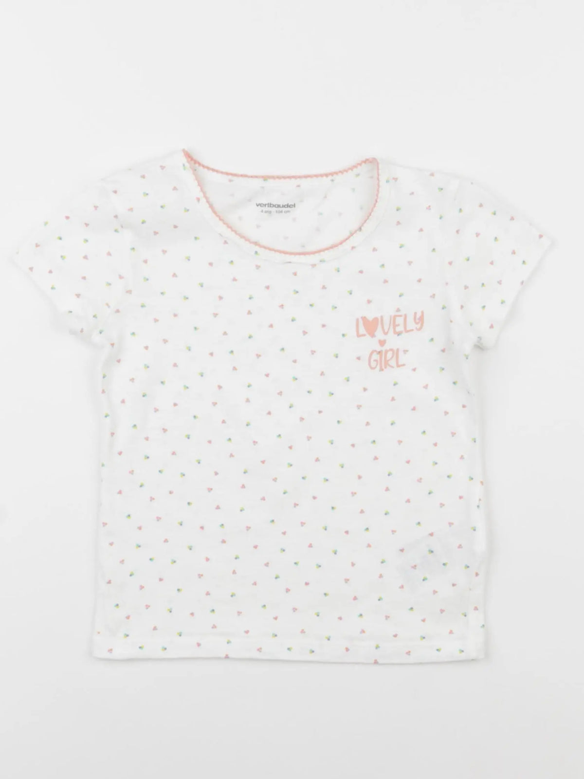 Vertbaudet - lot de 2 maillots de corps blanc - 8 ans